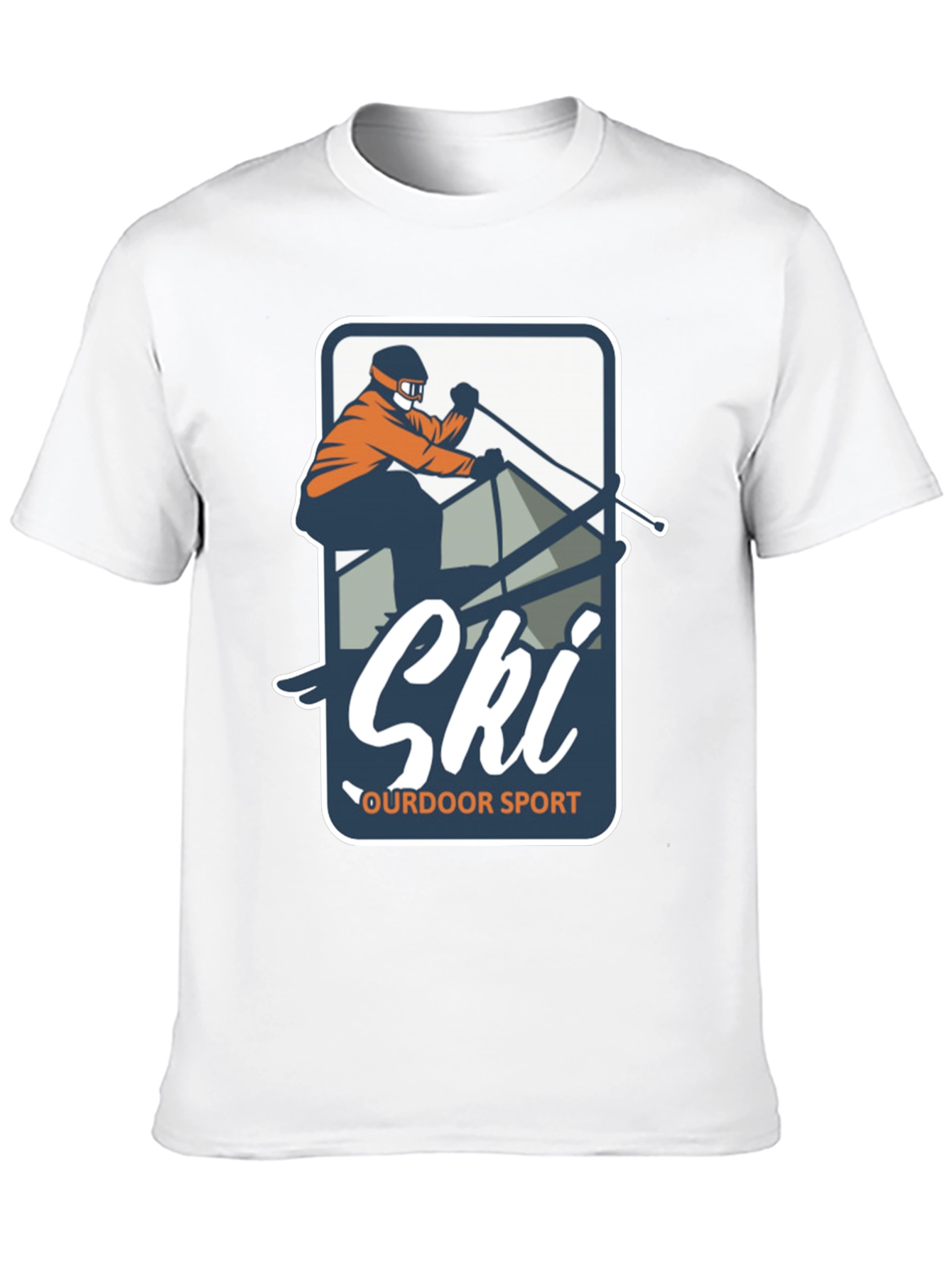Mens Ski Outdoor Sport Graphic T-Shirt