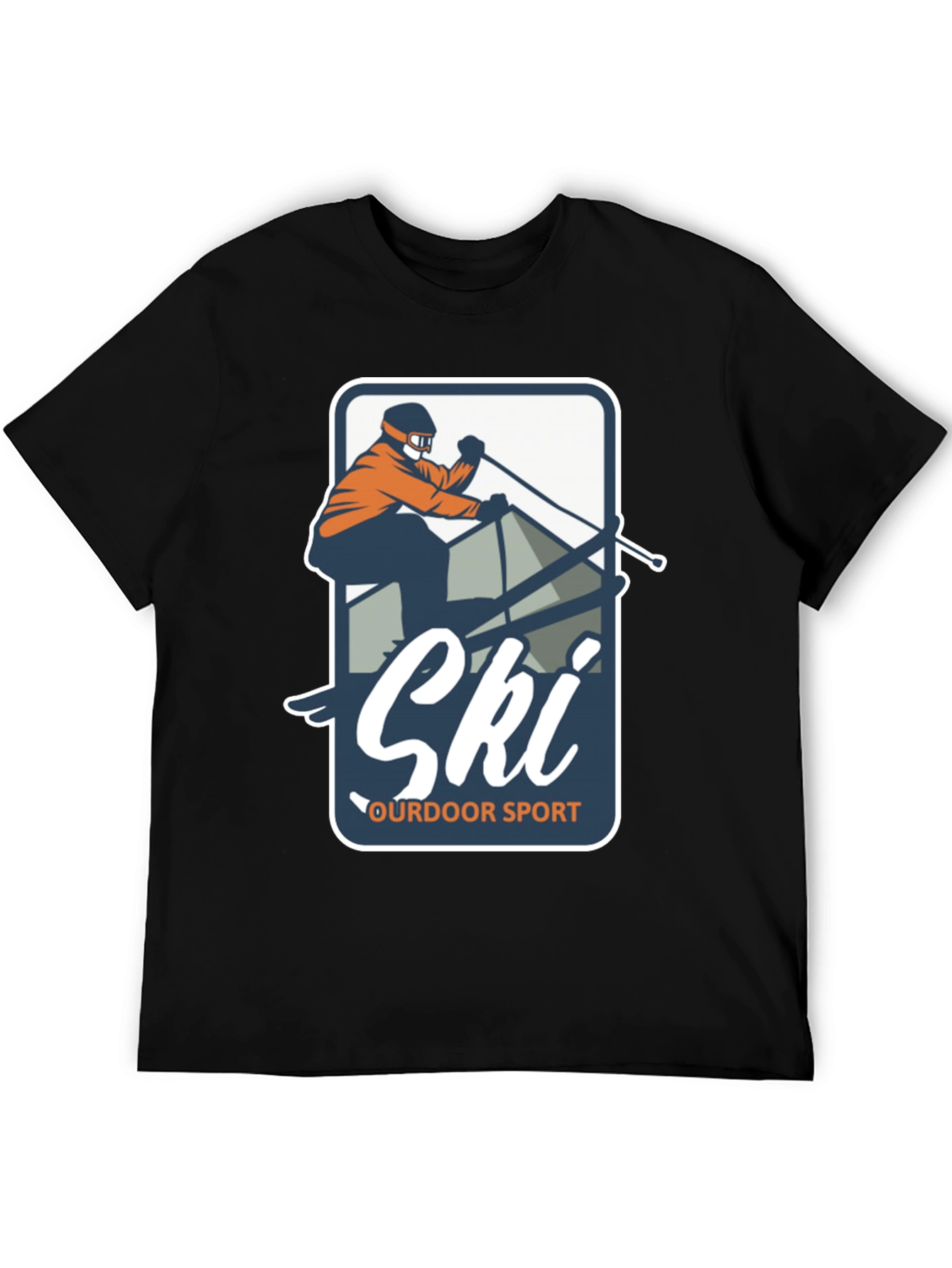 Mens Ski Outdoor Sport Graphic T-Shirt