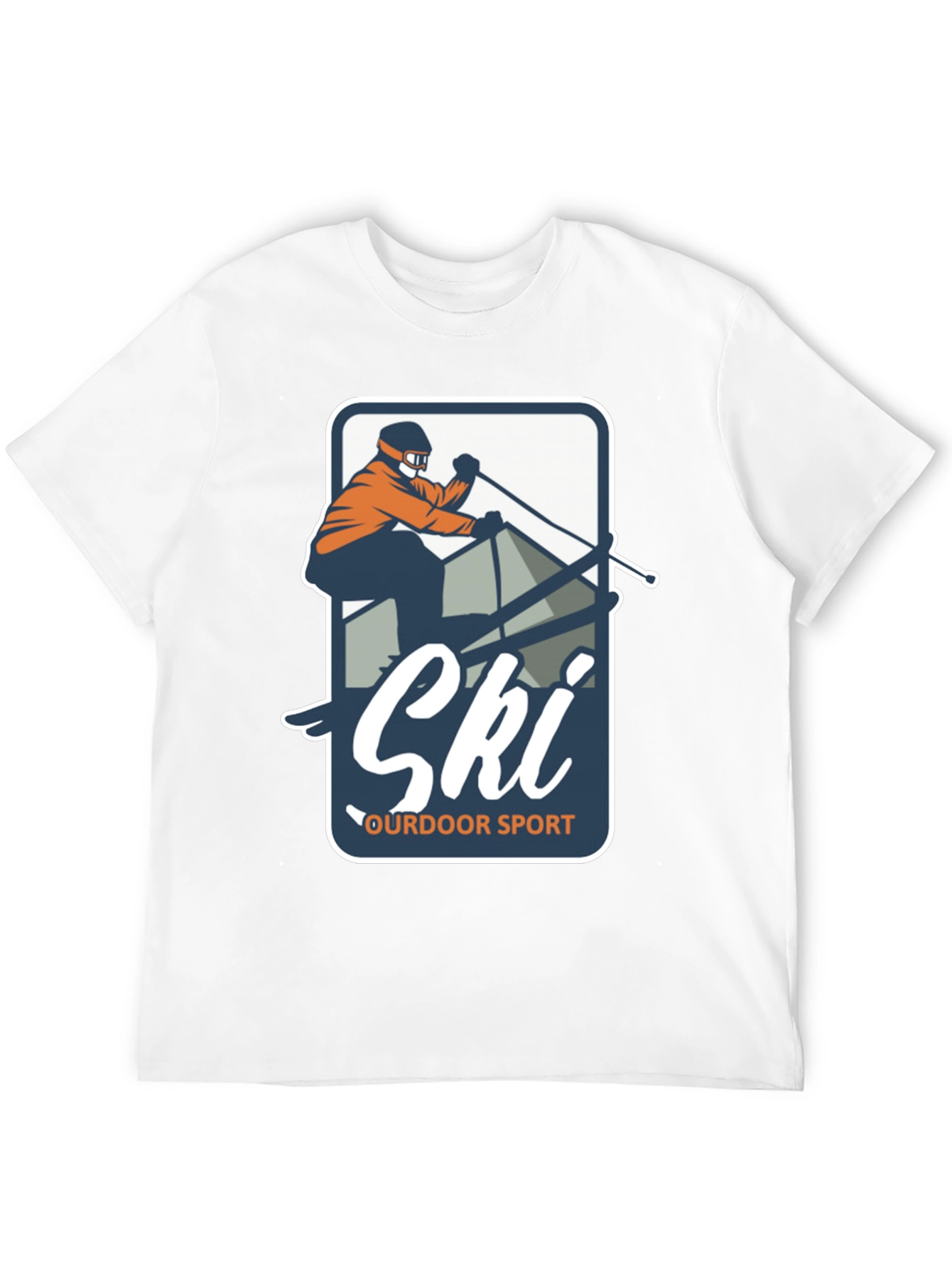 Mens Ski Outdoor Sport Graphic T-Shirt