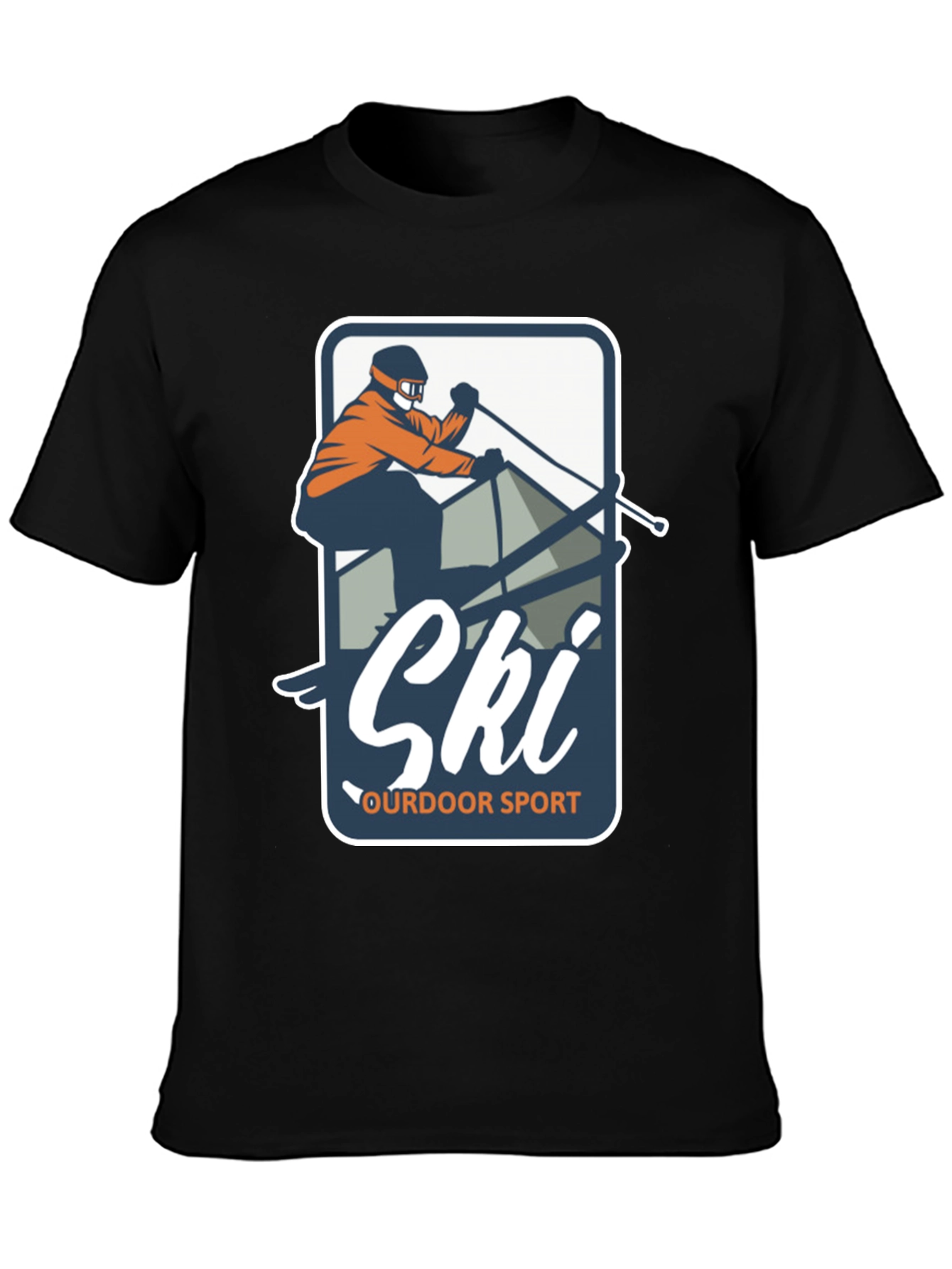 Mens Ski Outdoor Sport Graphic T-Shirt