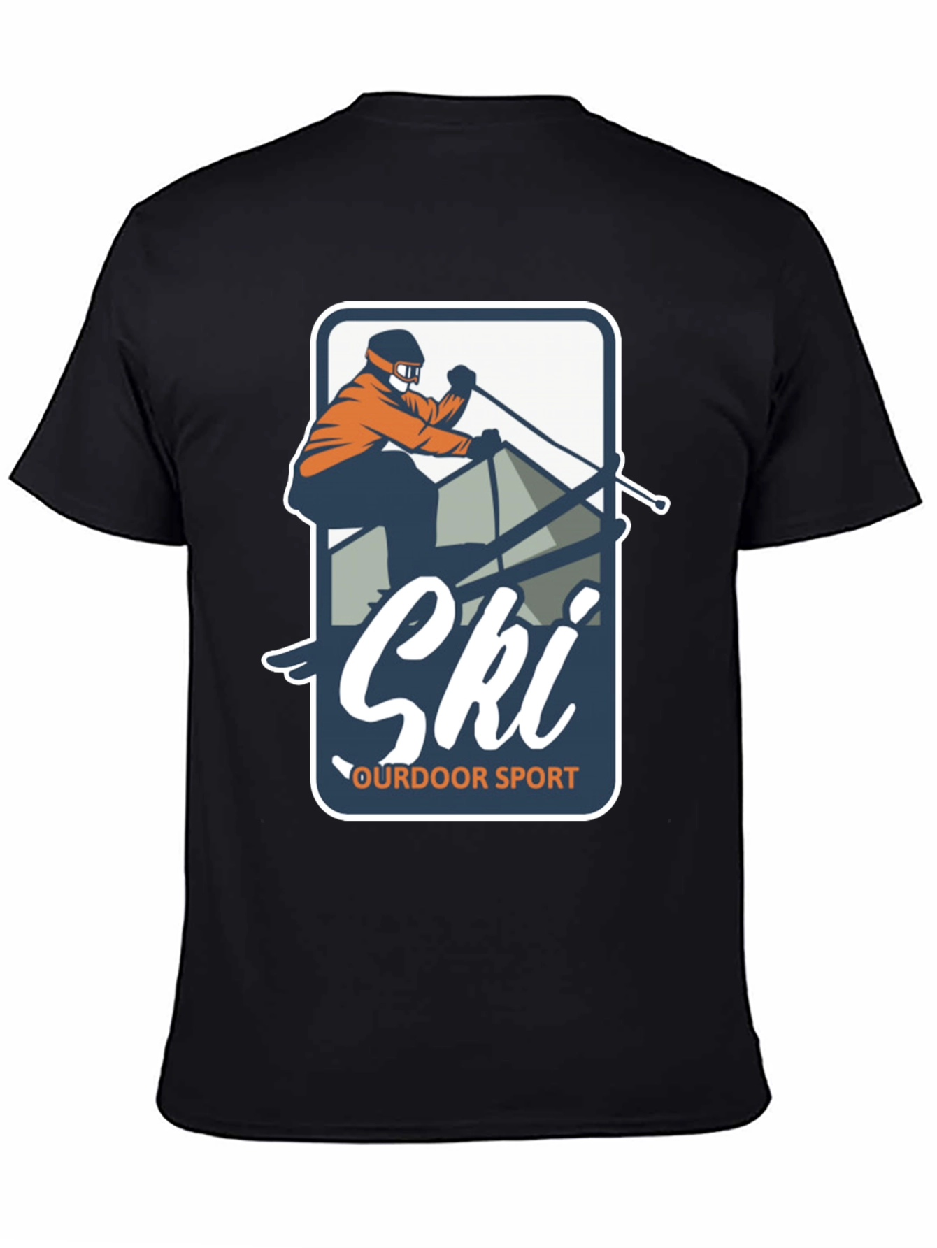 Mens Ski Outdoor Sport Graphic T-Shirt