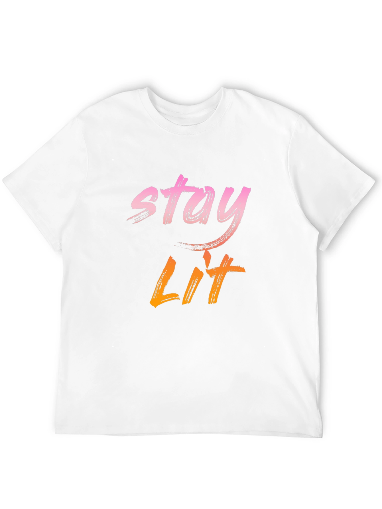 Stay Lit Graphic Print Tee - Casual Black T-Shirt