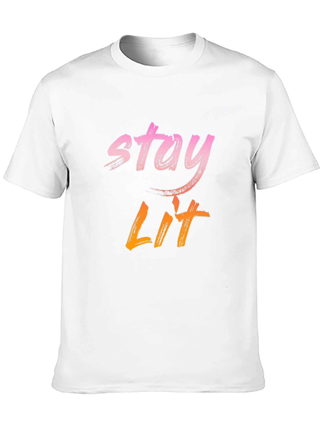 Stay Lit Graphic Print Tee - Casual Black T-Shirt