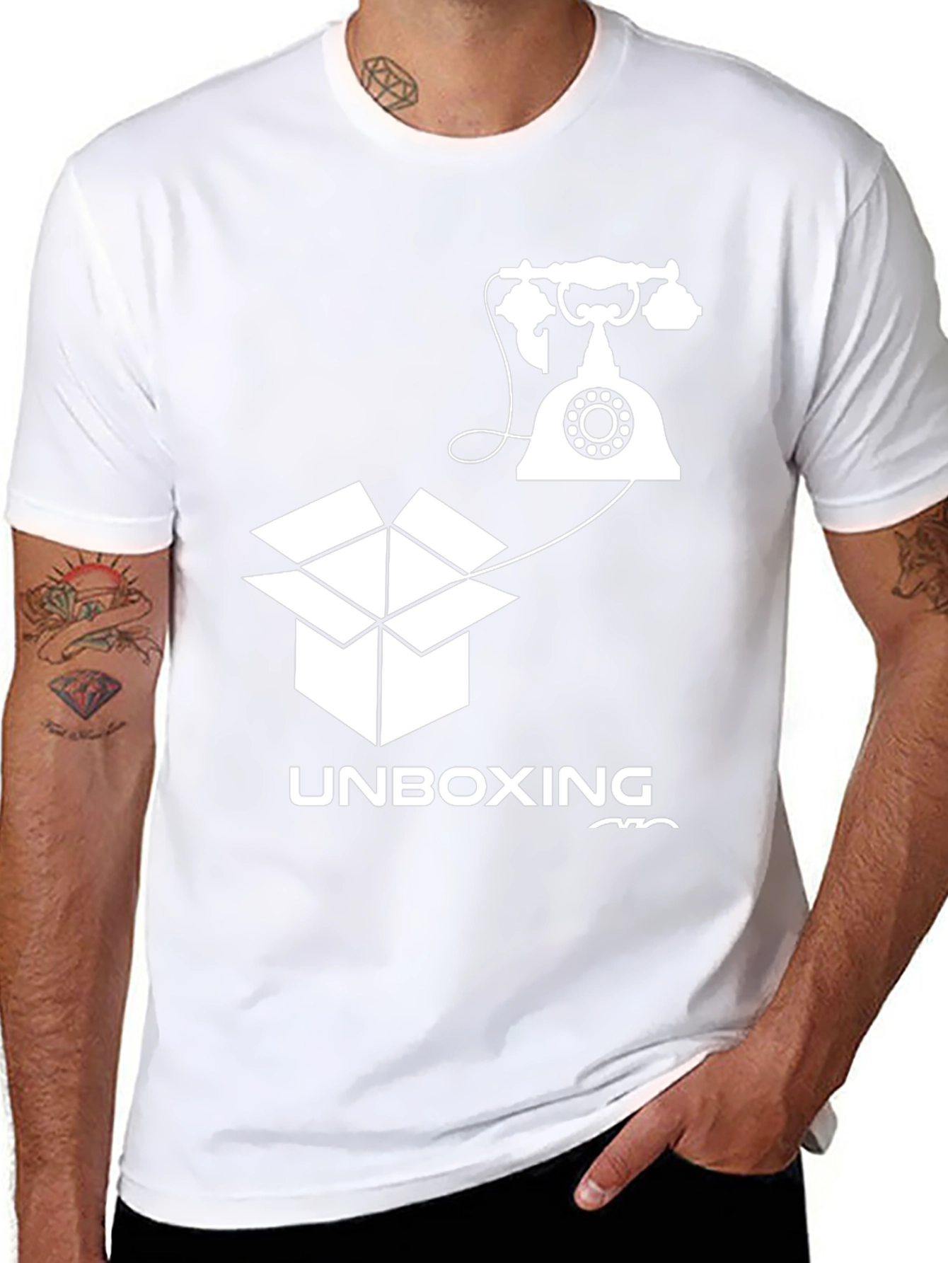 Unboxing Telephone Graphic Tee - Retro Call