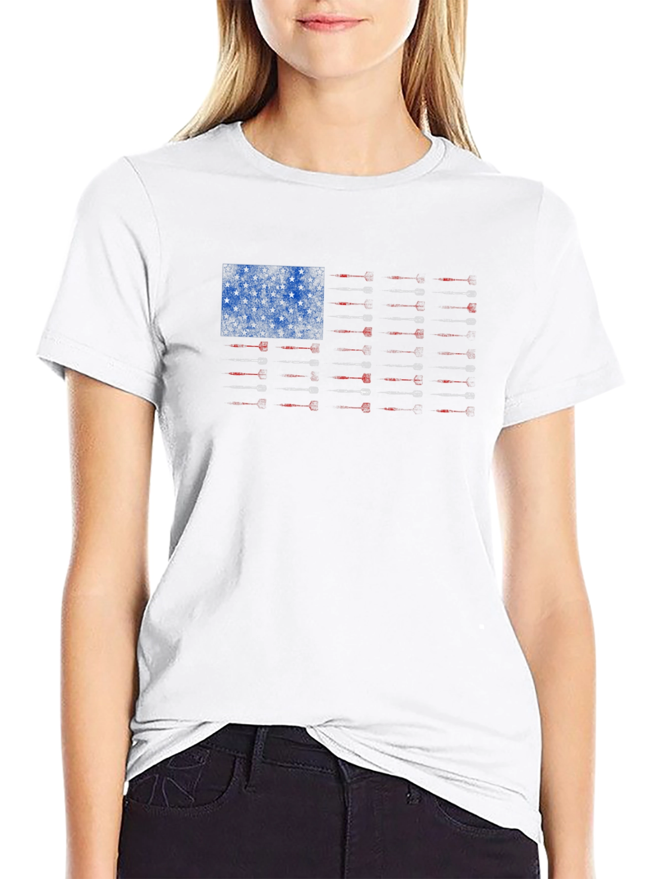 American Flag Guns T-Shirt - Patriotic Design