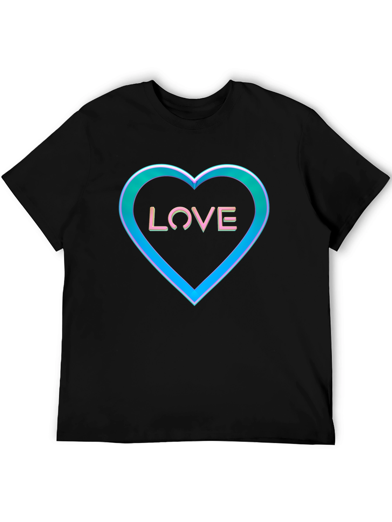 Love Heart Graphic Tee - Black