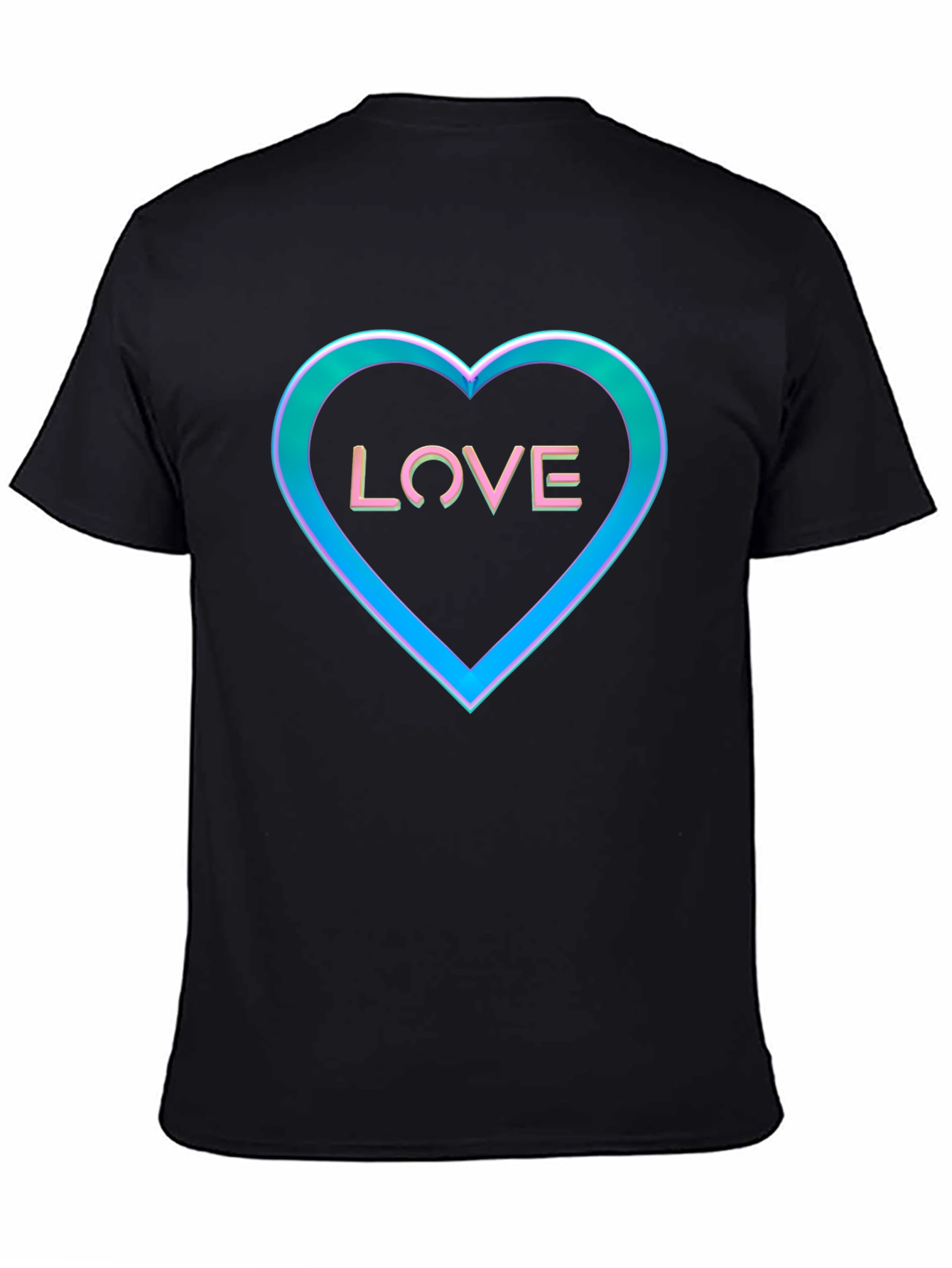 Love Heart Graphic Tee - Black