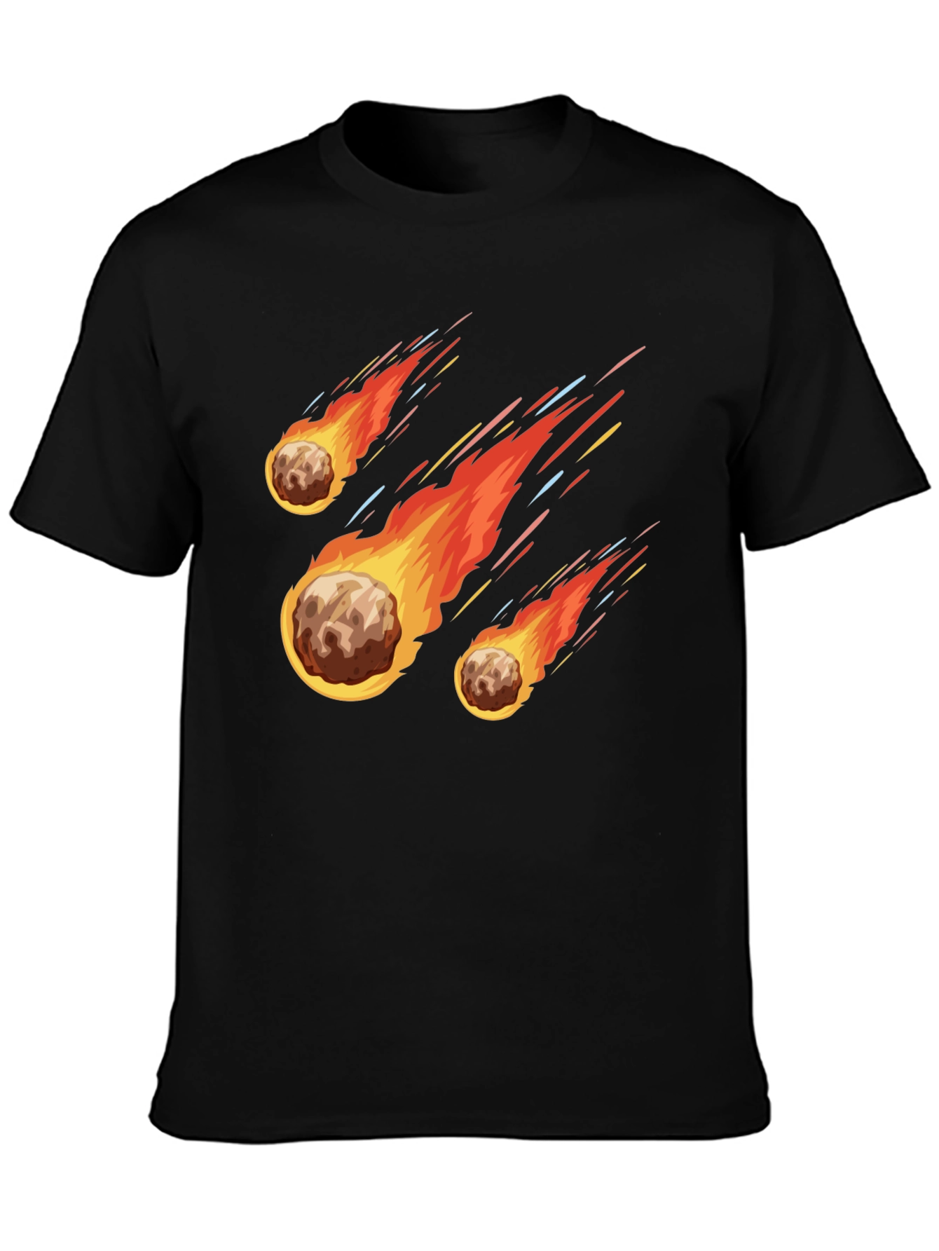Meteor Shower Graphic Black T-Shirt