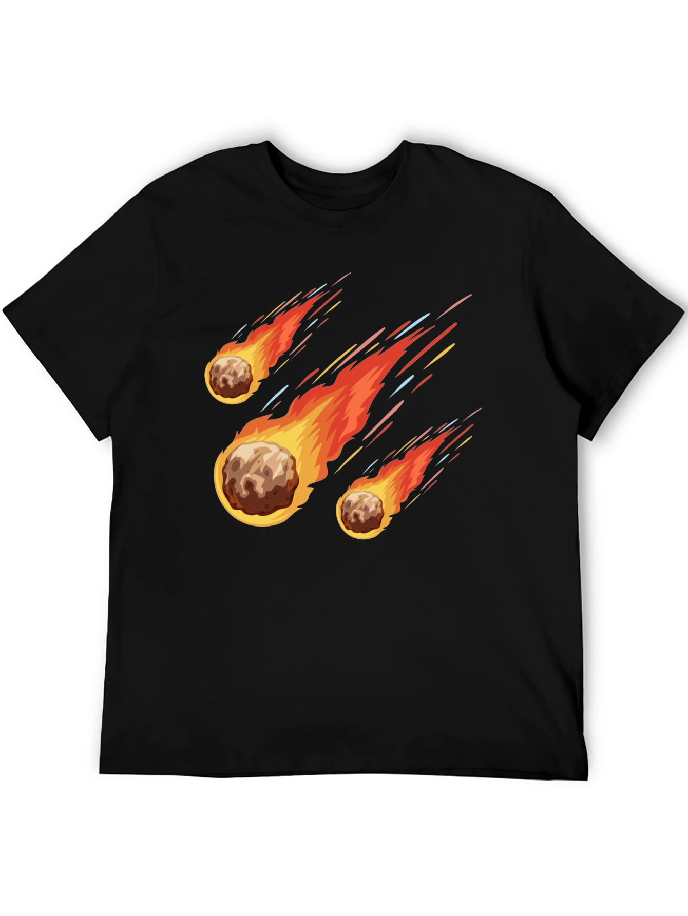 Meteor Shower Graphic Black T-Shirt