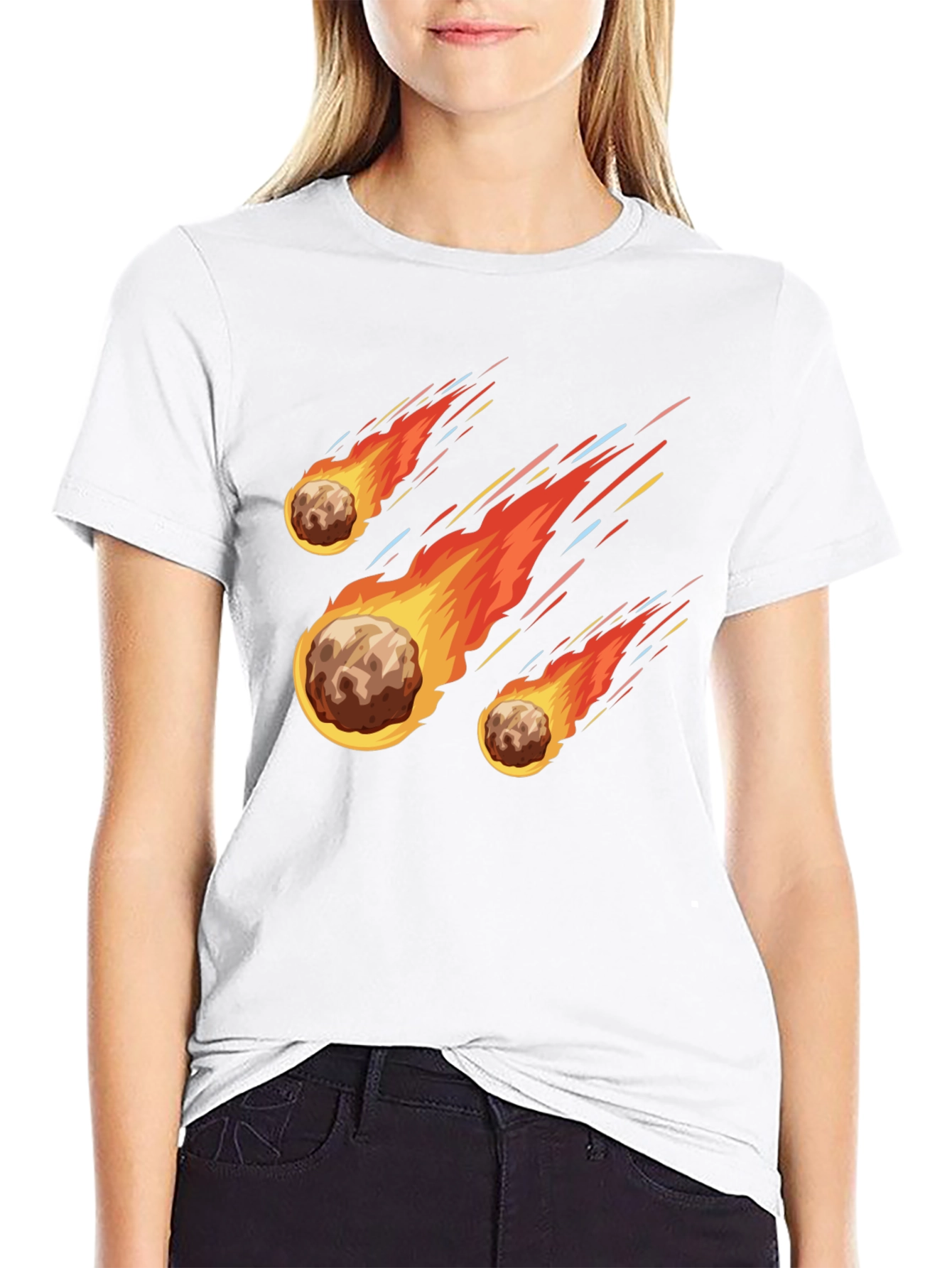 Meteor Shower Graphic Black T-Shirt