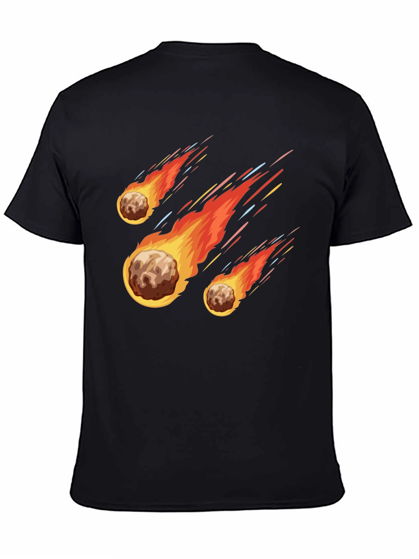 Meteor Shower Graphic Black T-Shirt