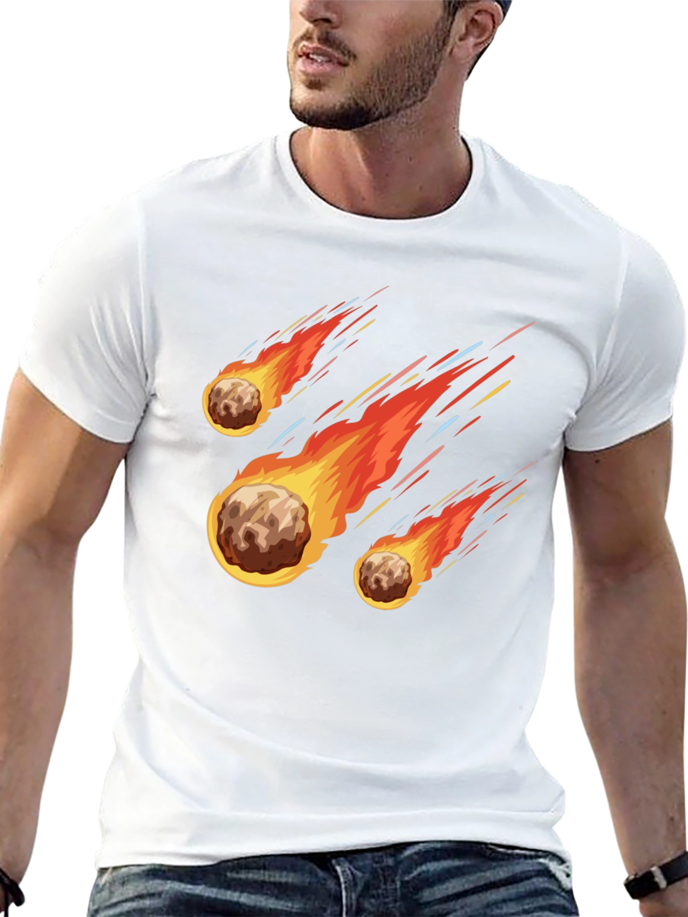 Meteor Shower Graphic Black T-Shirt