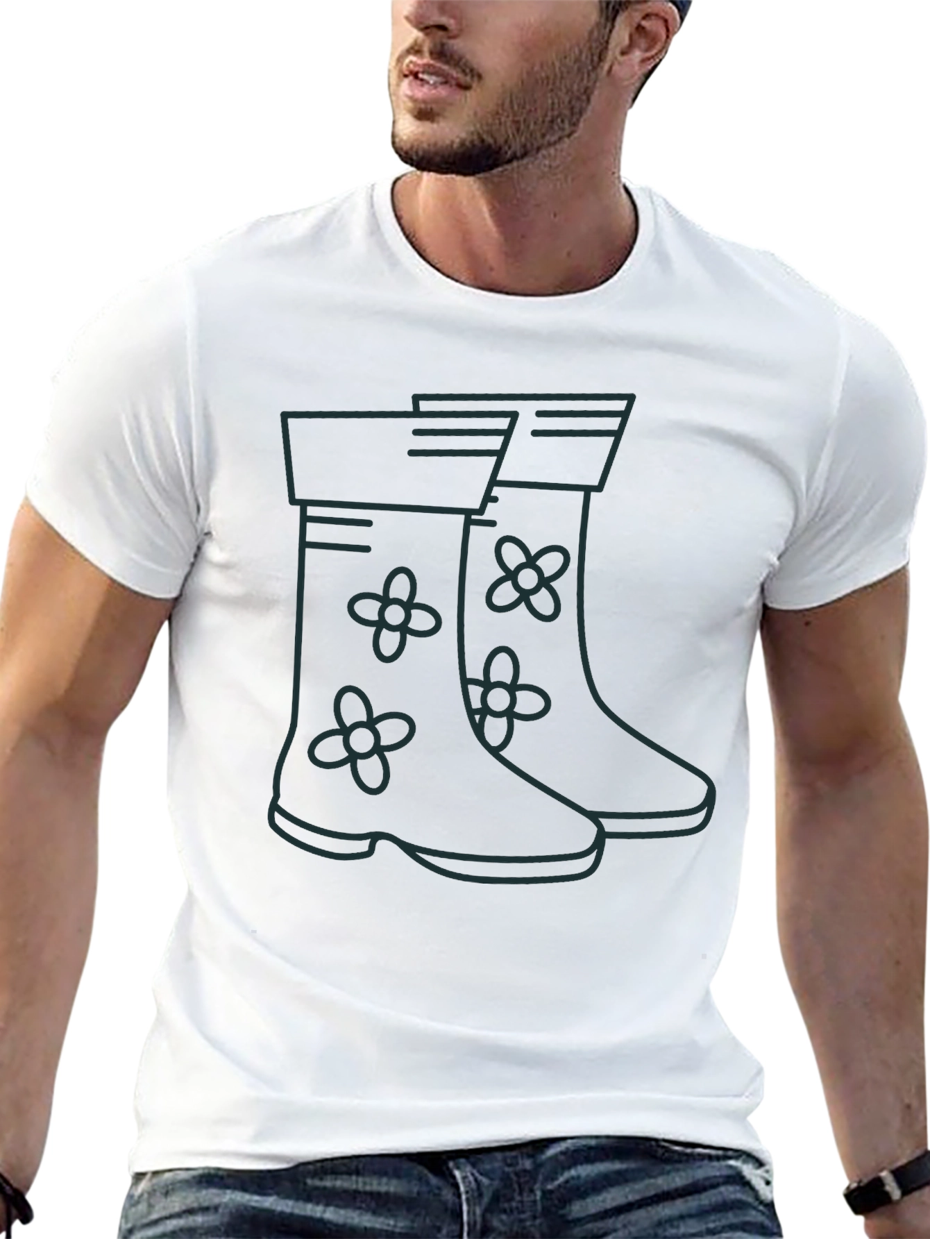 Rain Boot Graphic Tee - Black Unisex T-Shirt