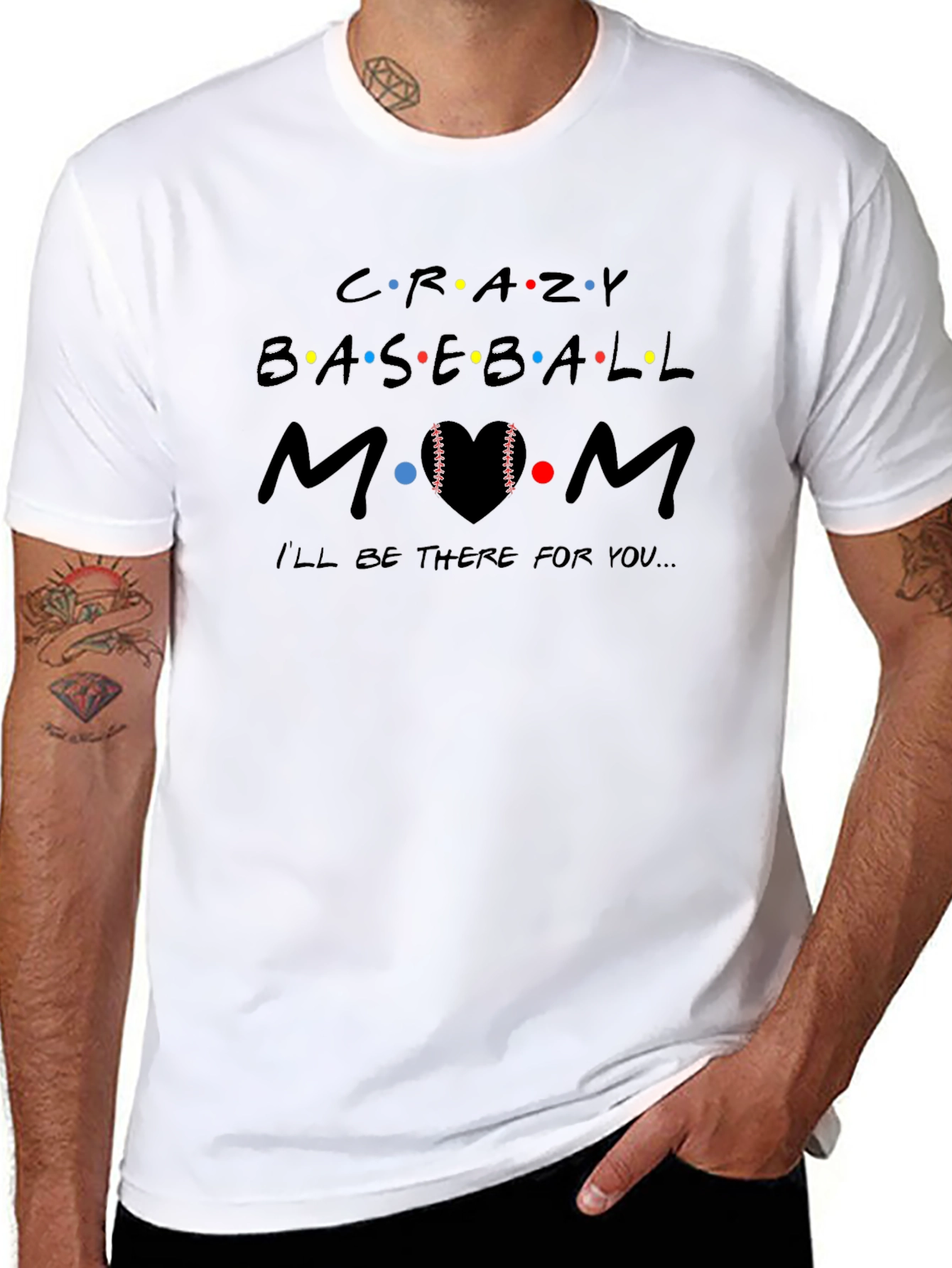 Crazy Baseball Mom Graphic Tee