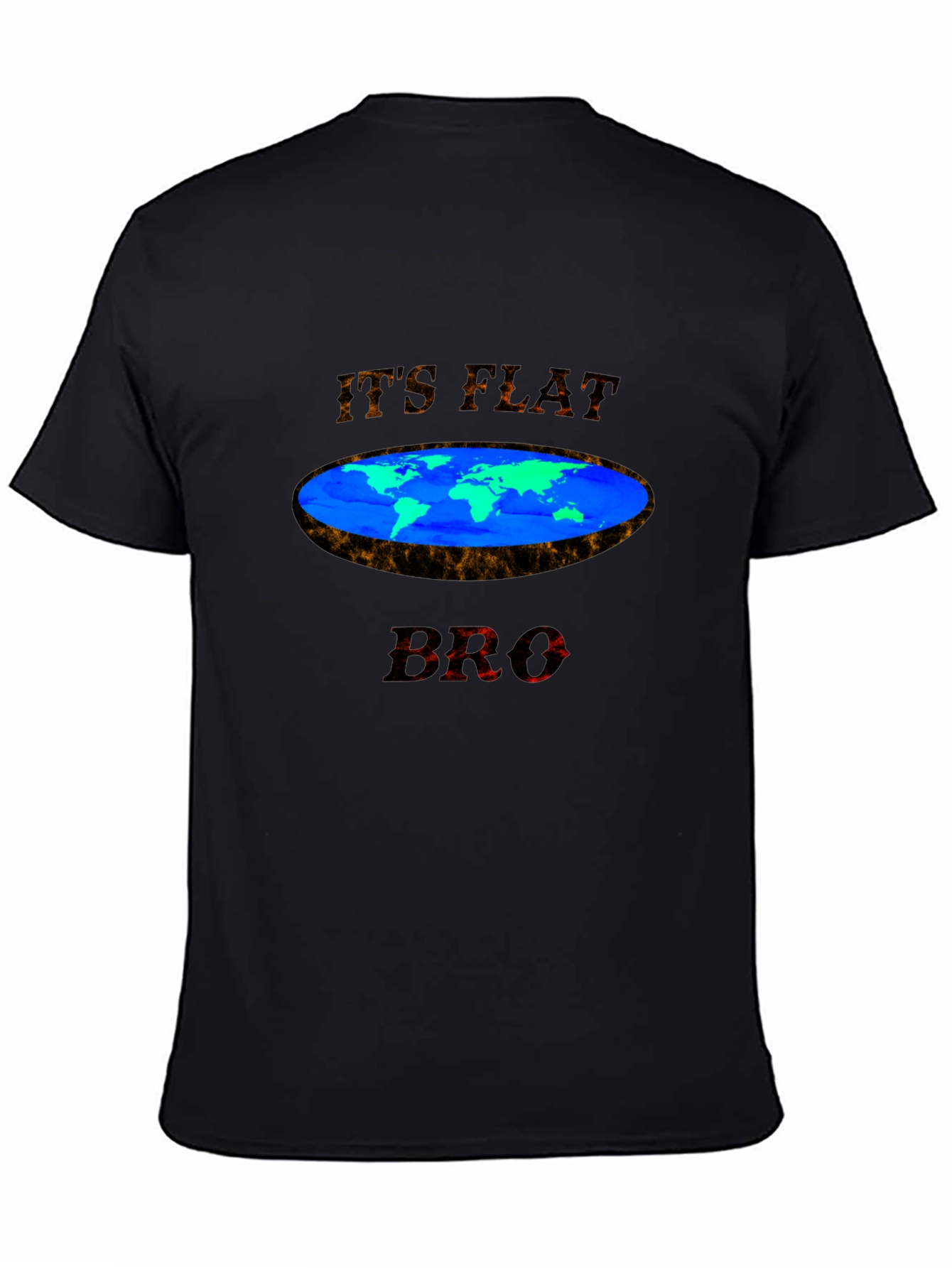 Flat Earth Conspiracy Graphic T-Shirt