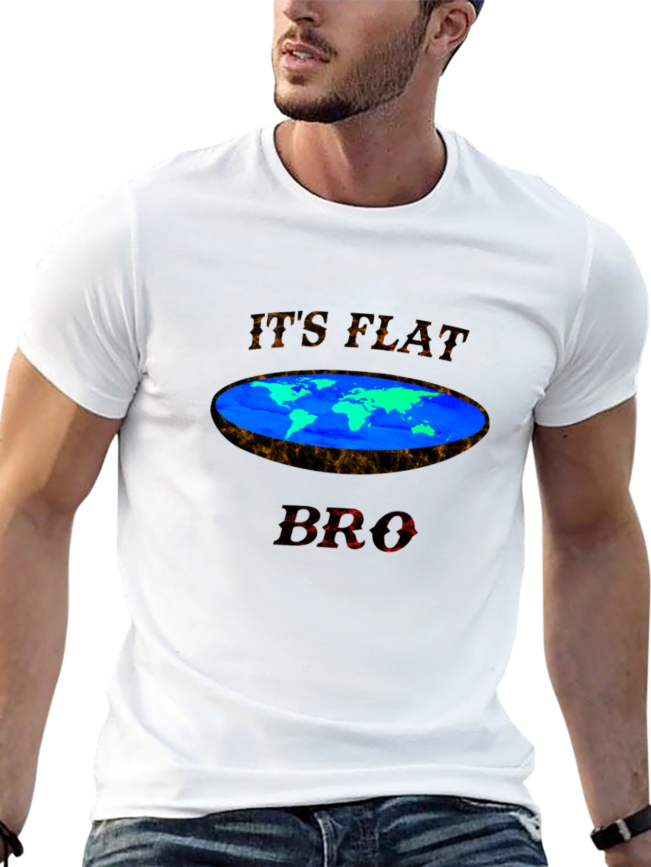 Flat Earth Conspiracy Graphic T-Shirt