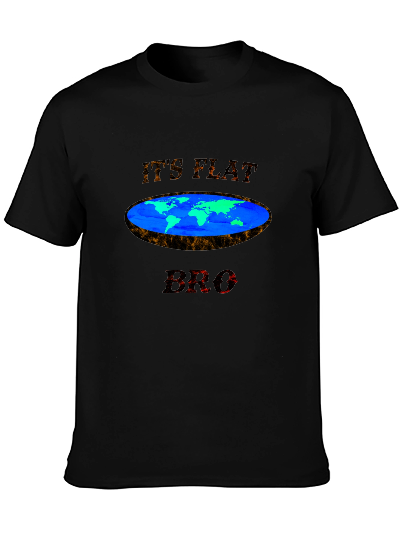Flat Earth Conspiracy Graphic T-Shirt