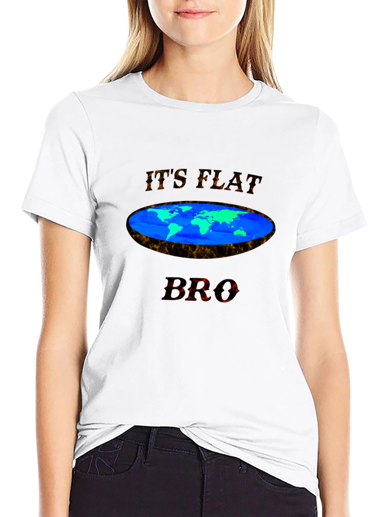 Flat Earth Conspiracy Graphic T-Shirt
