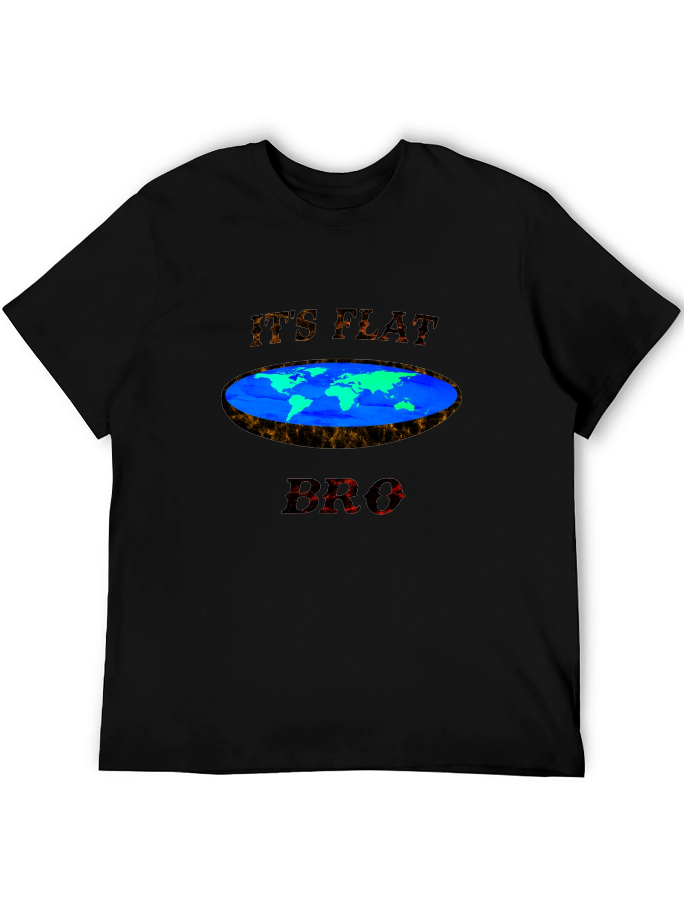 Flat Earth Conspiracy Graphic T-Shirt