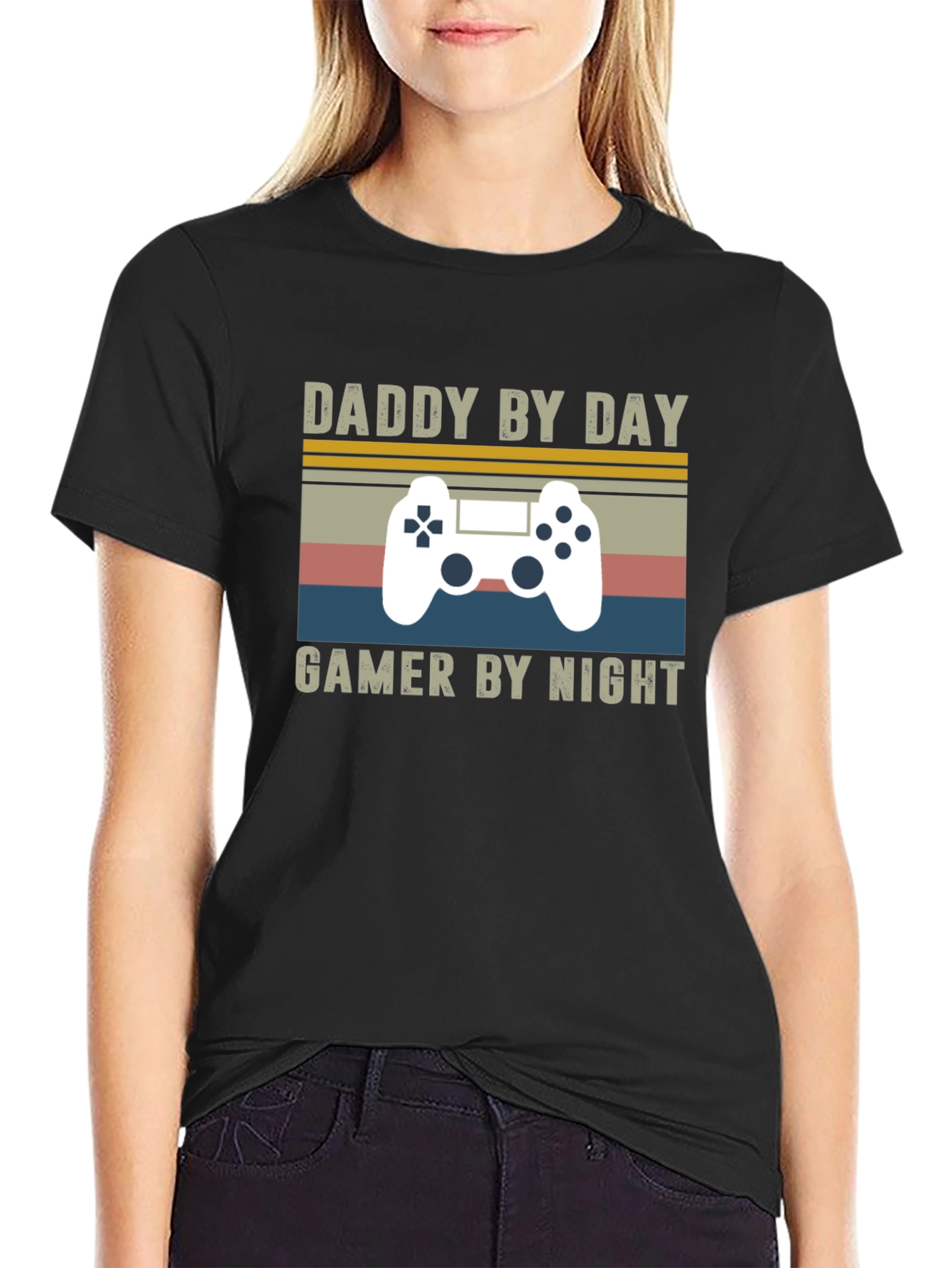 Daddy by Day Gamer by Night Graphic T-Shirt