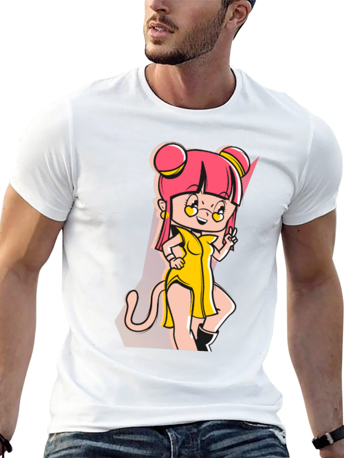Anime Cartoon Graphic Black T-Shirt