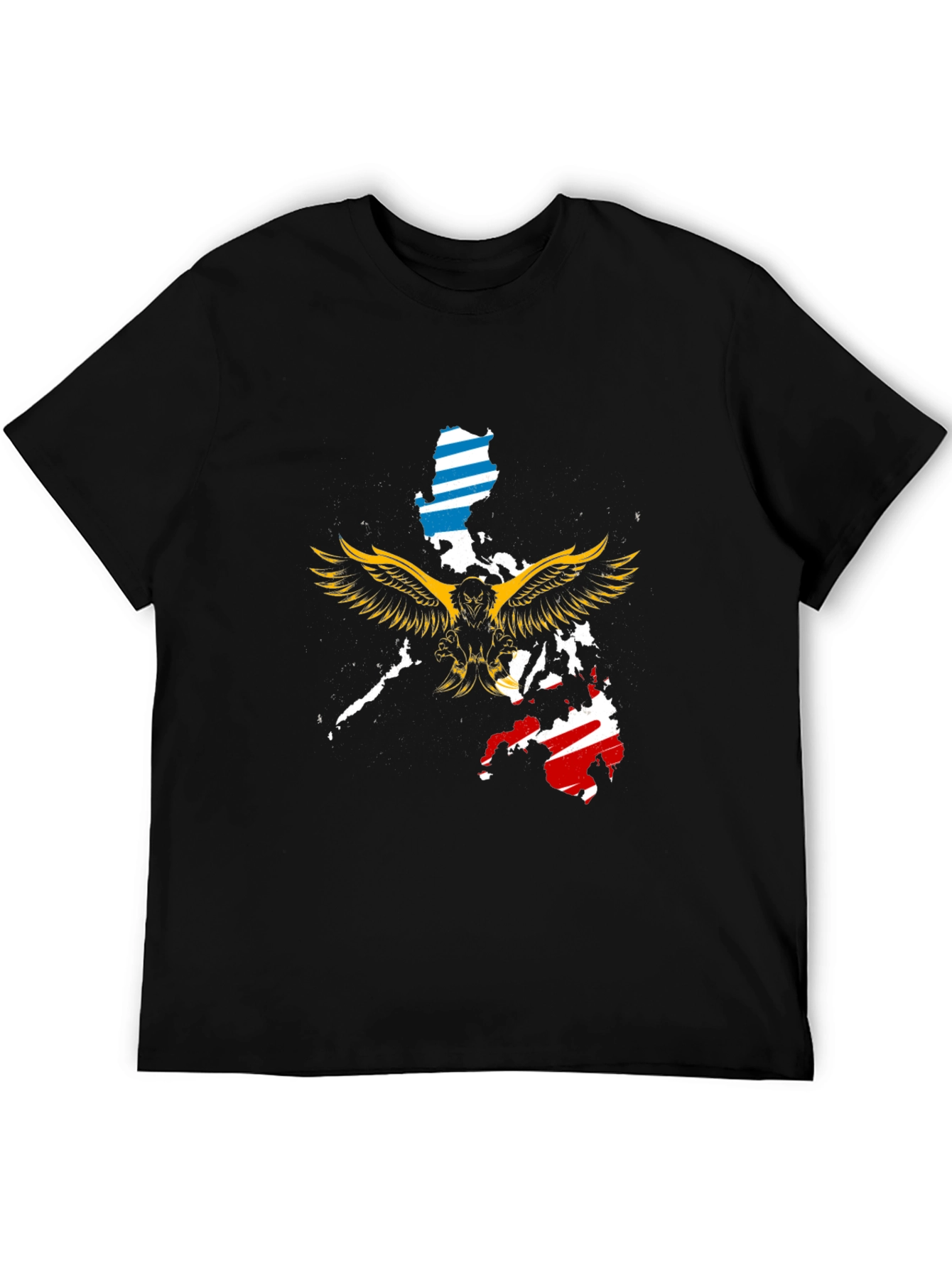 Philippines Eagle Map Black T-Shirt