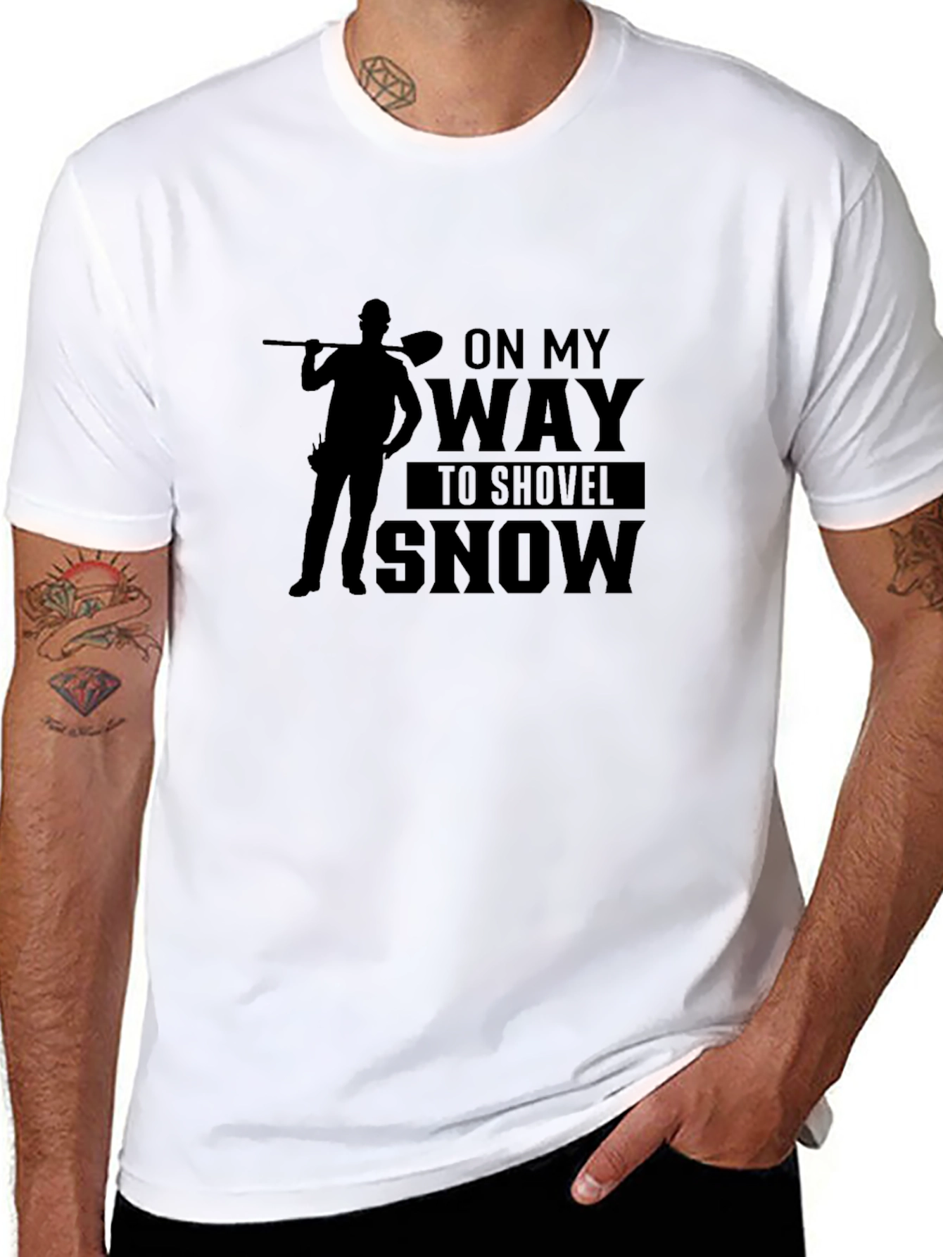 On My Way to Shovel Snow Graphic Tee