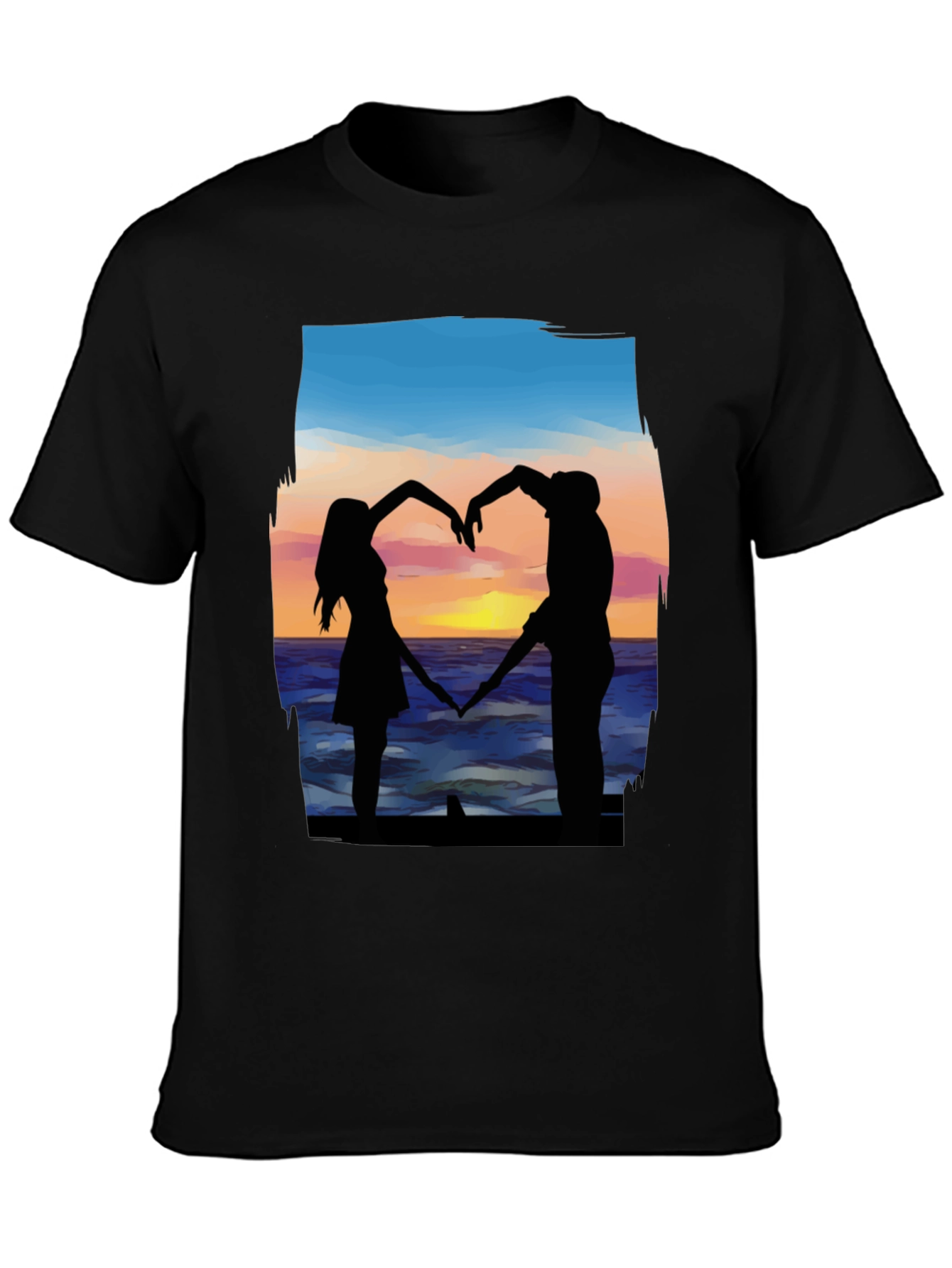 Romantic Couple Silhouette T-Shirt