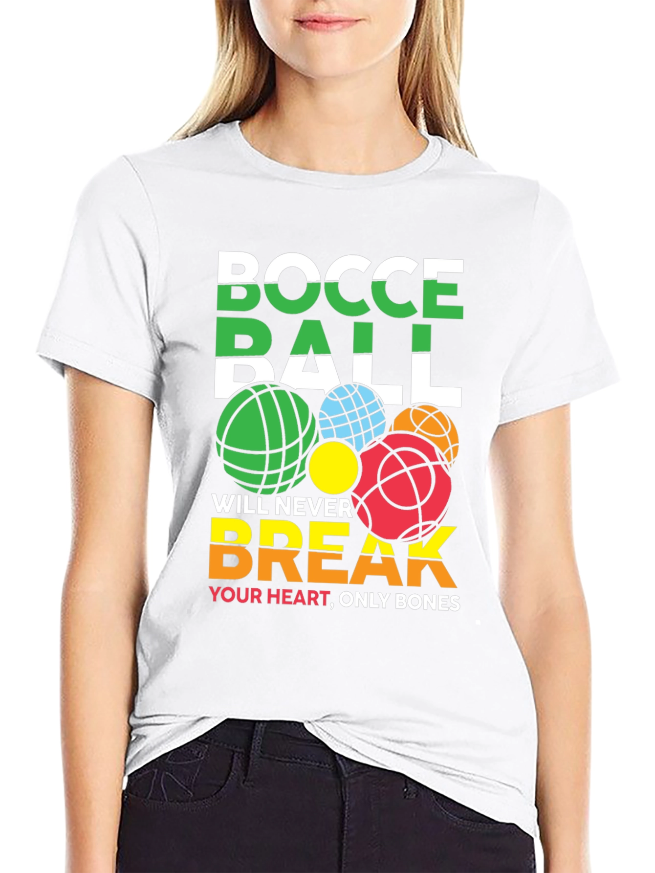 Bocce Ball Never Break Your Heart Graphic T-Shirt