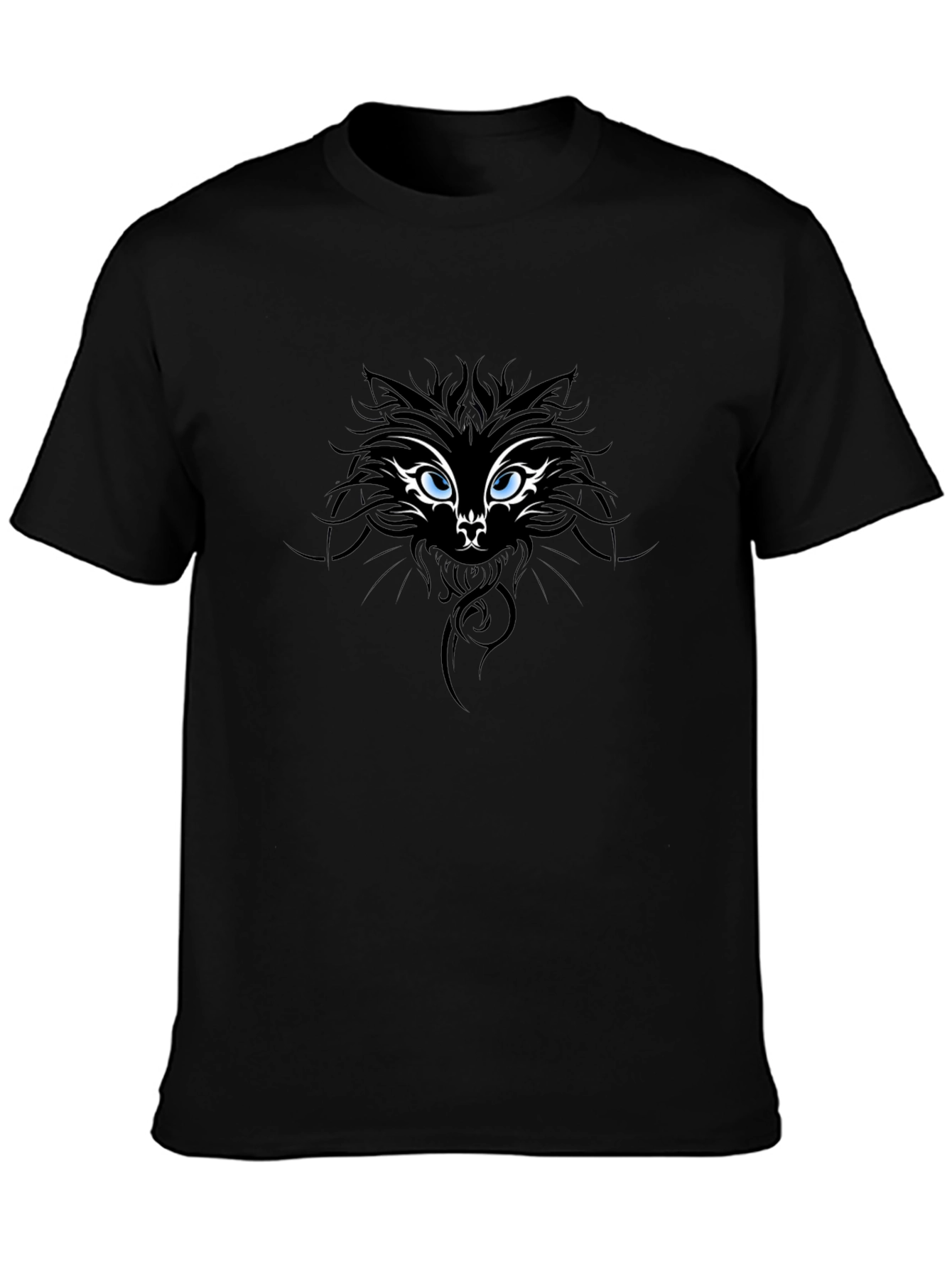 Mens Black Cat Graphic Tee