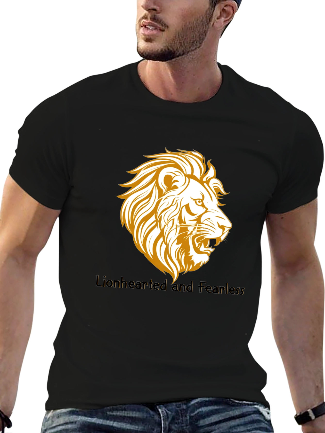 Lionhearted and Fearless Black T-Shirt