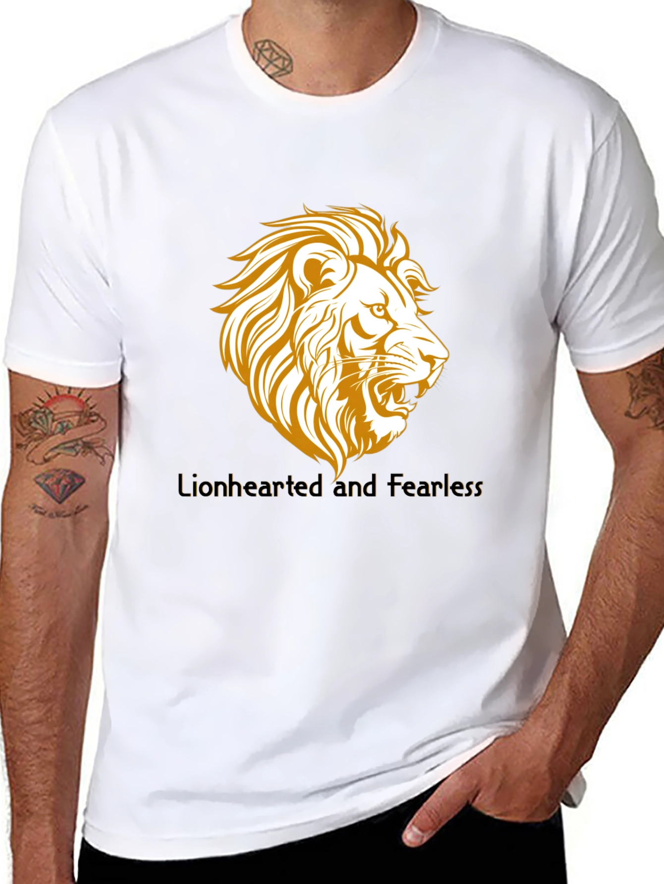 Lionhearted and Fearless Black T-Shirt