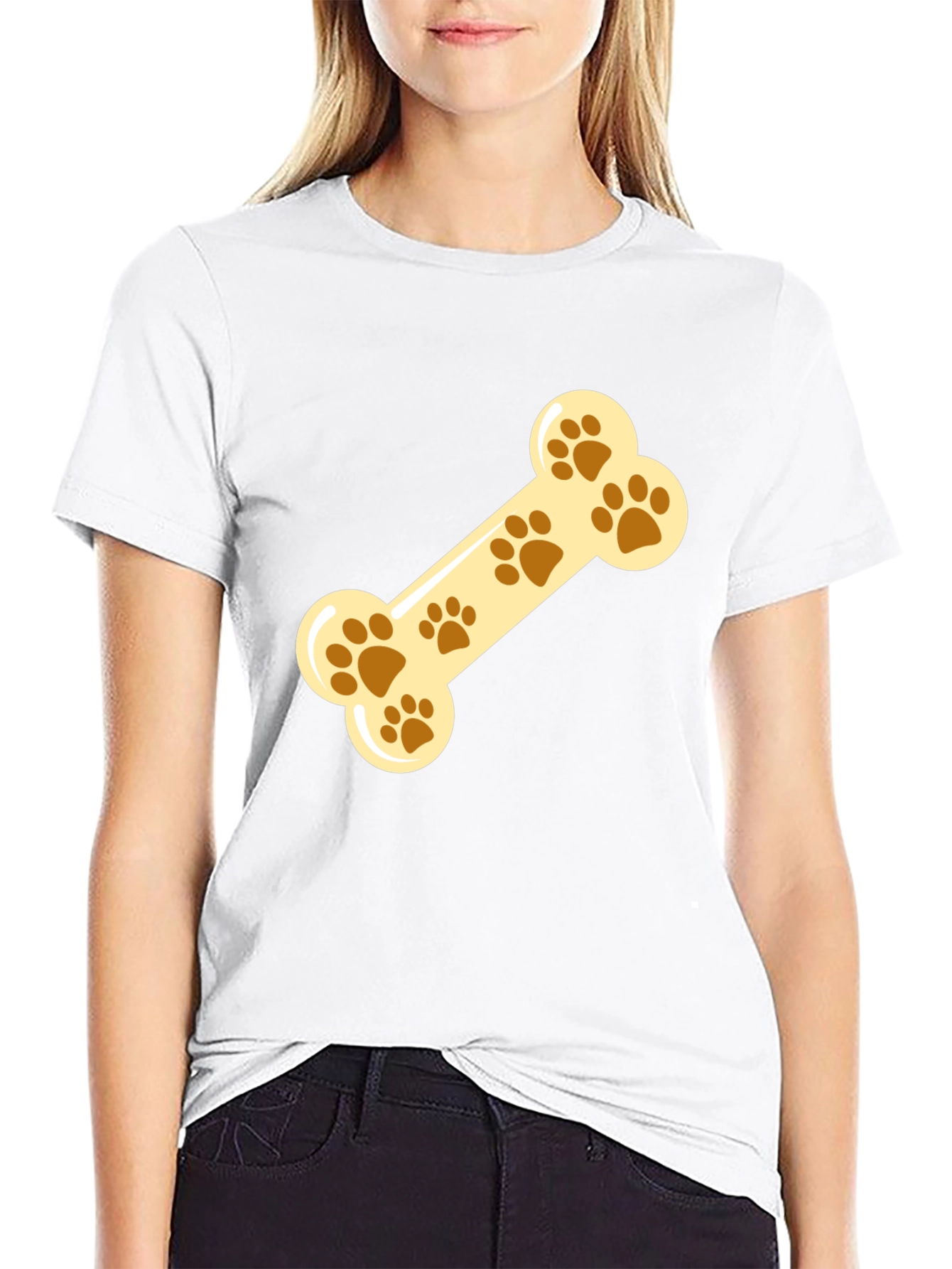 Paw Print Dog Bone Graphic Tee