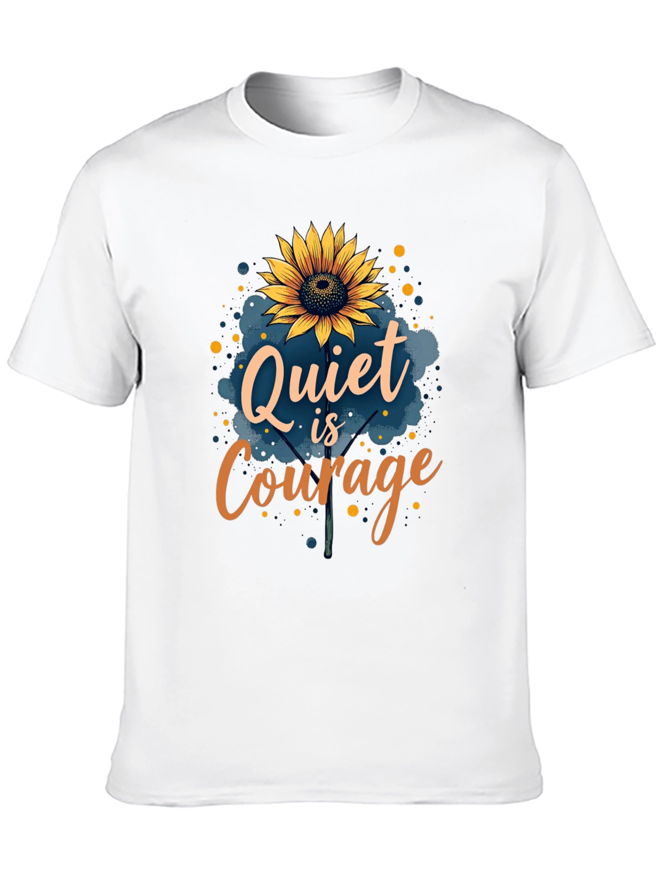 Quiet is Courage Sunflower Graphic T-Shirt