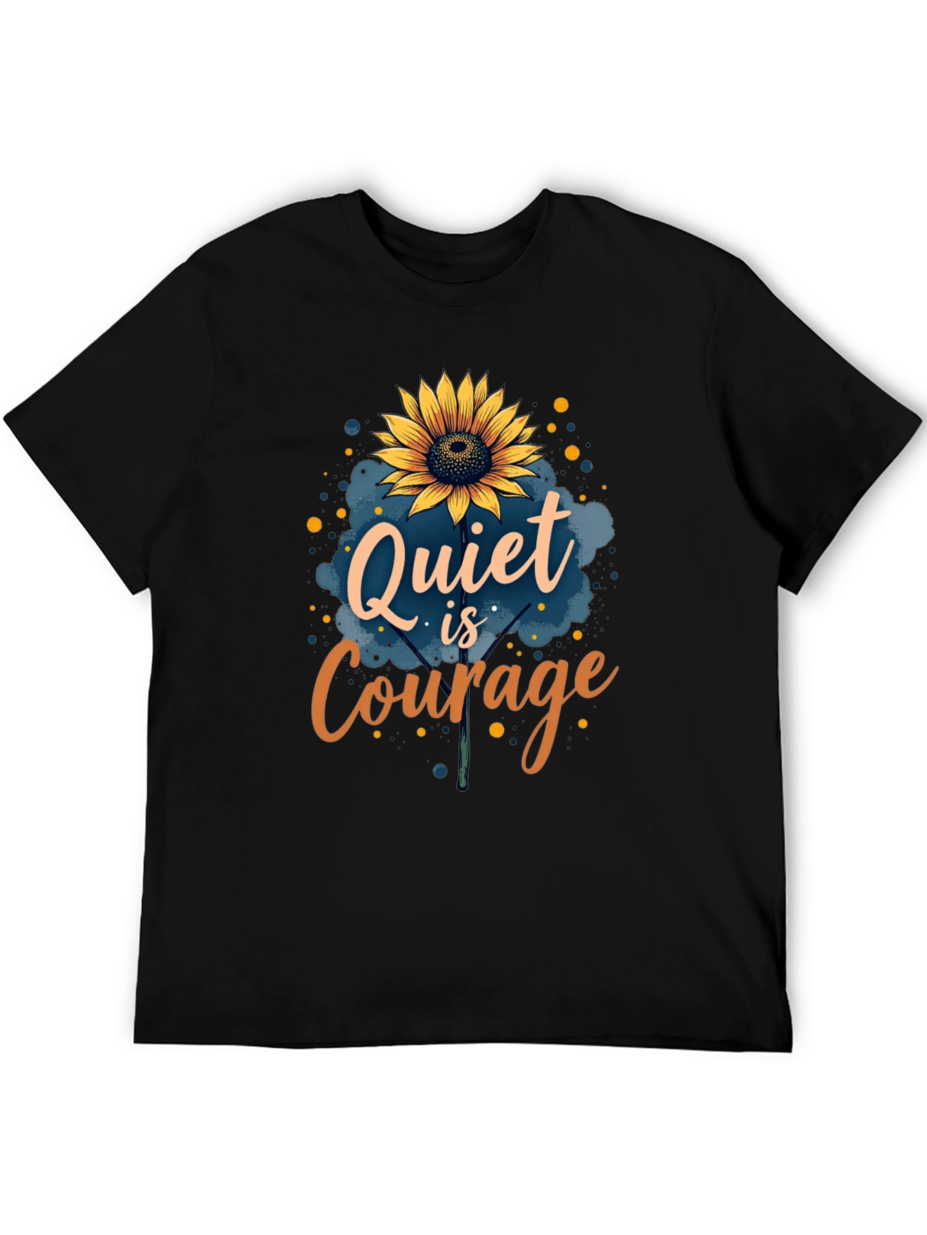 Quiet is Courage Sunflower Graphic T-Shirt