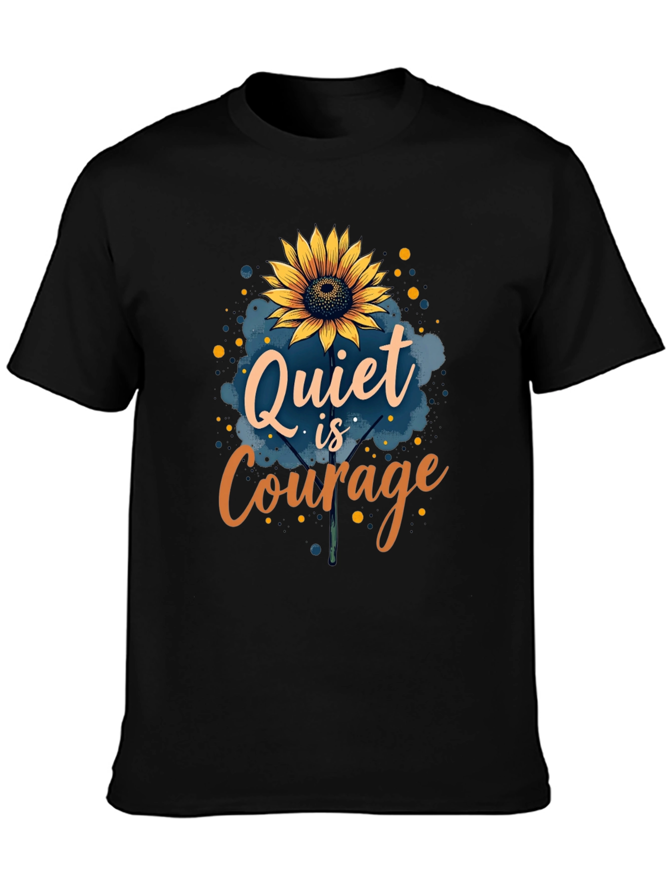 Quiet is Courage Sunflower Graphic T-Shirt