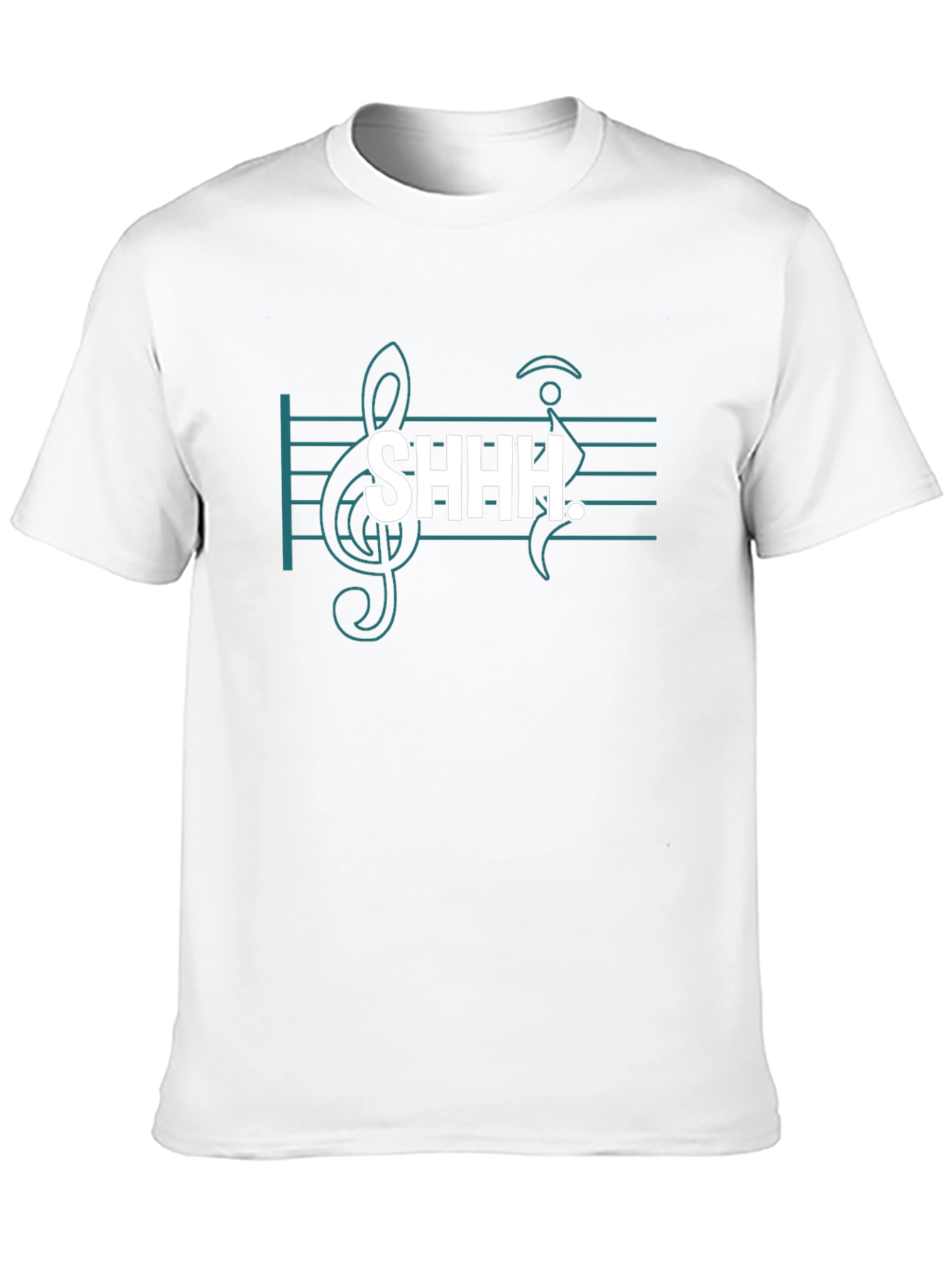 Musical Shhh Graphic Tee - Black Cotton Blend