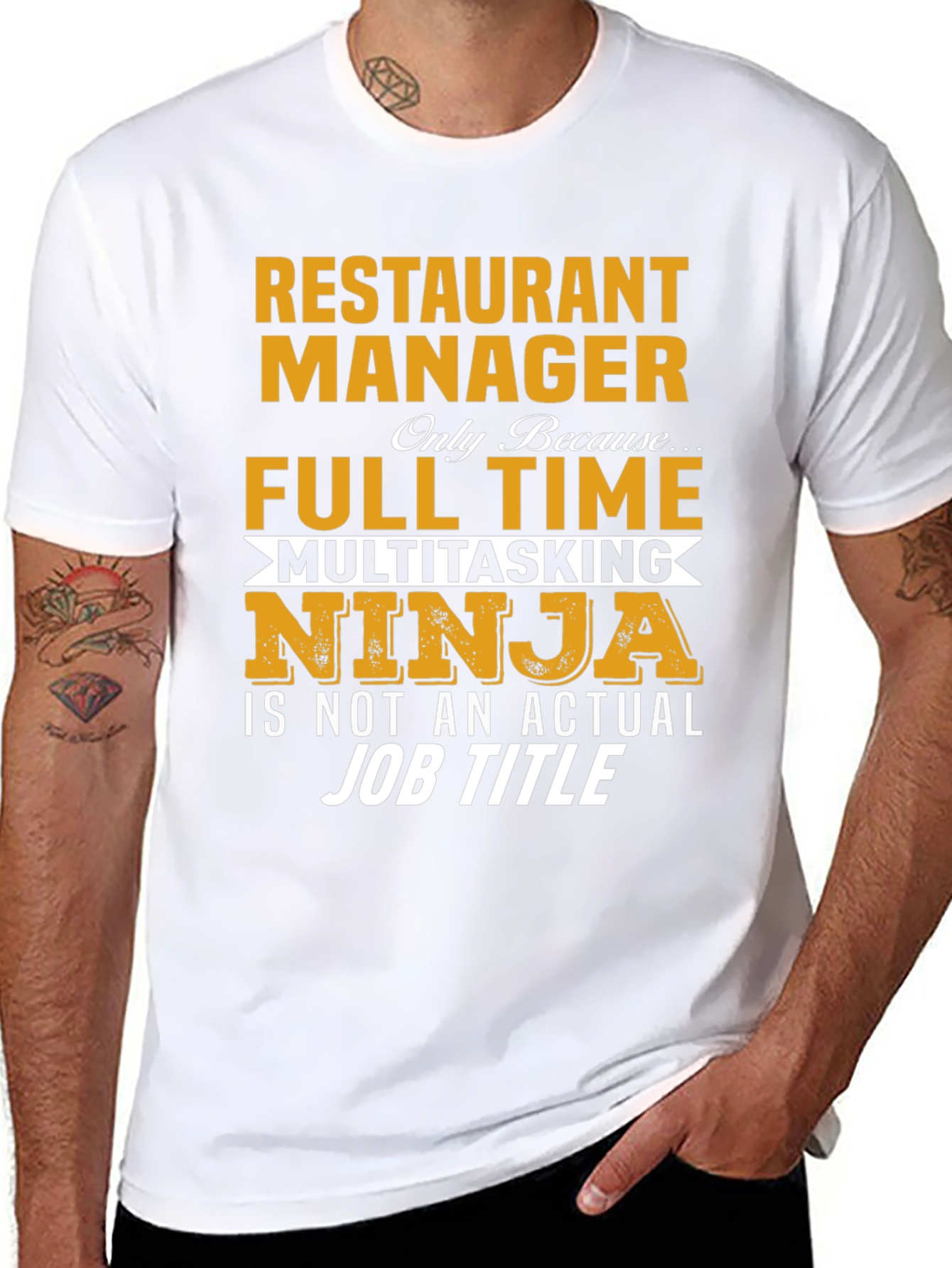 Restaurant Manager Full-Time Ninja T-Shirt