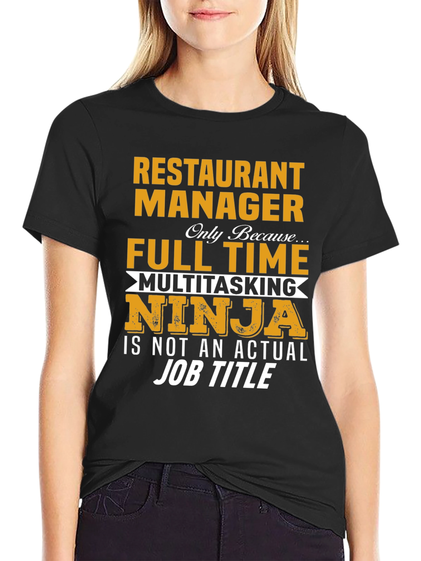 Restaurant Manager Full-Time Ninja T-Shirt
