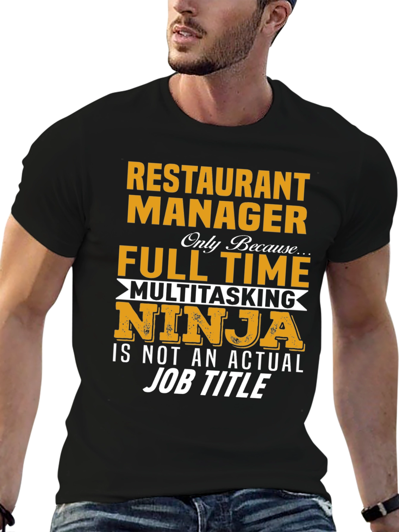 Restaurant Manager Full-Time Ninja T-Shirt