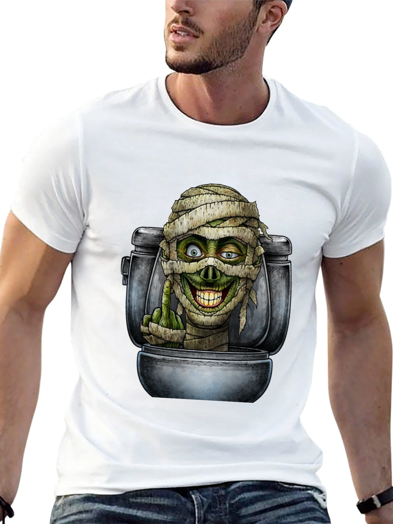 Toilet Mummy Graphic T-Shirt
