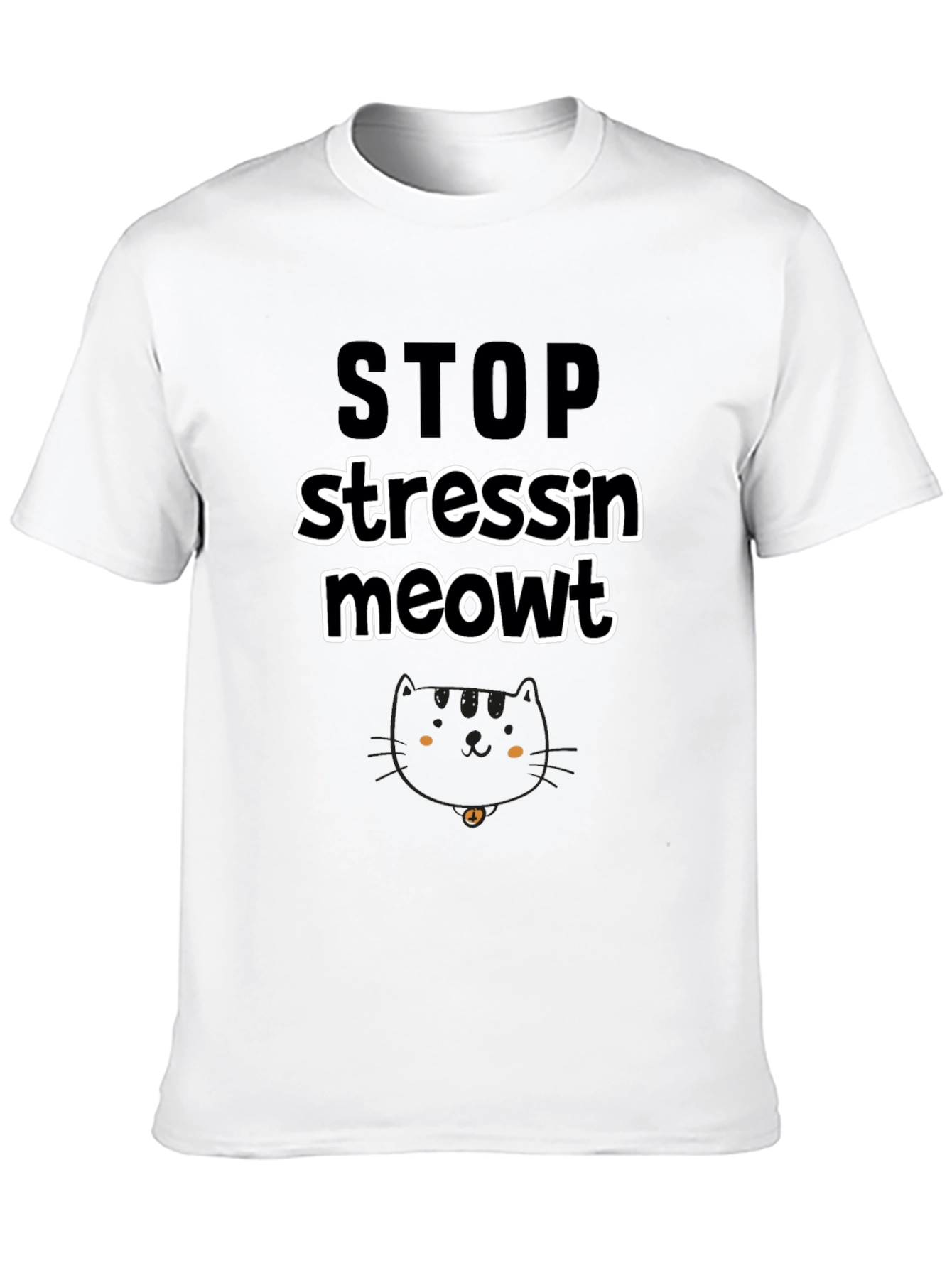 Stop Stressin Meowt Black Graphic Tee