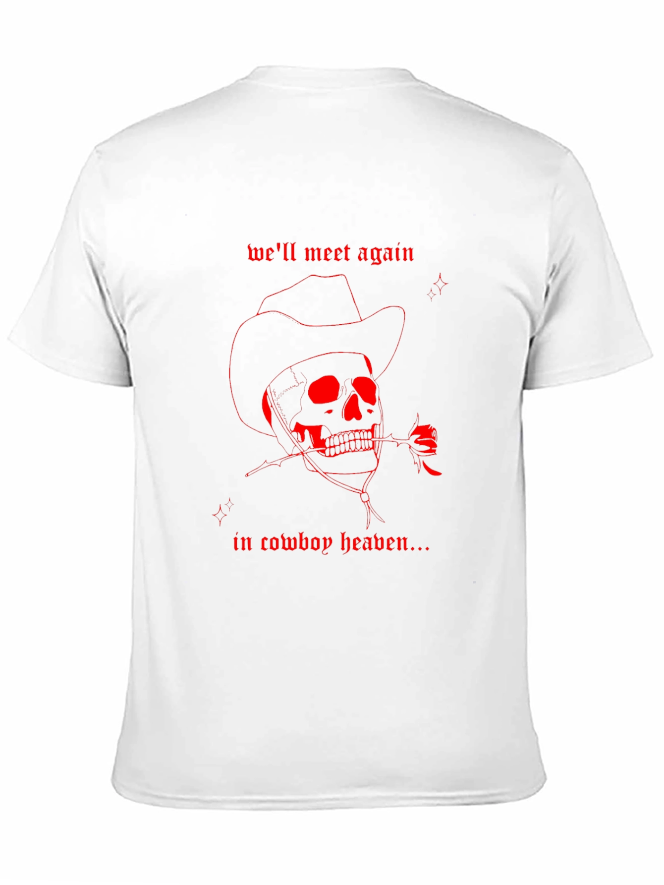 Cowboy Heaven Skull Graphic Tee