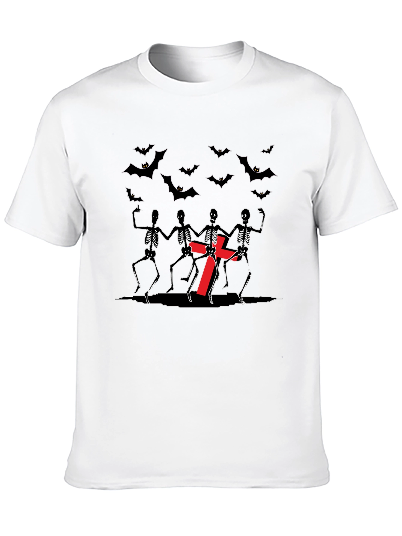 Dancing Skeletons Bat Graphic Tee