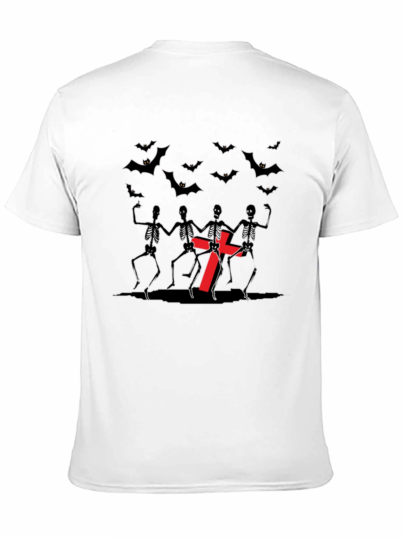 Dancing Skeletons Bat Graphic Tee