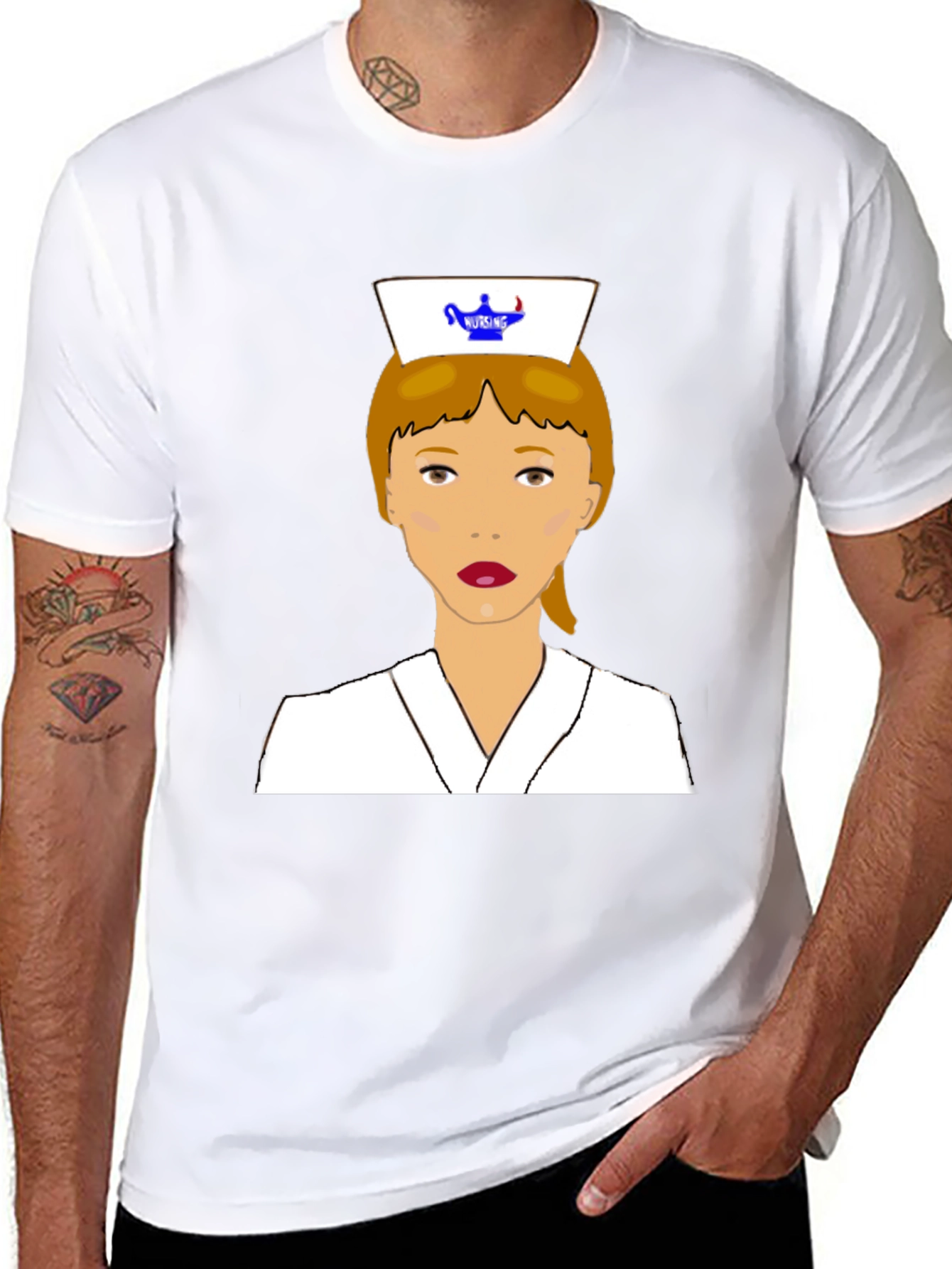 Nurse Graphic Tee - Novelty Design