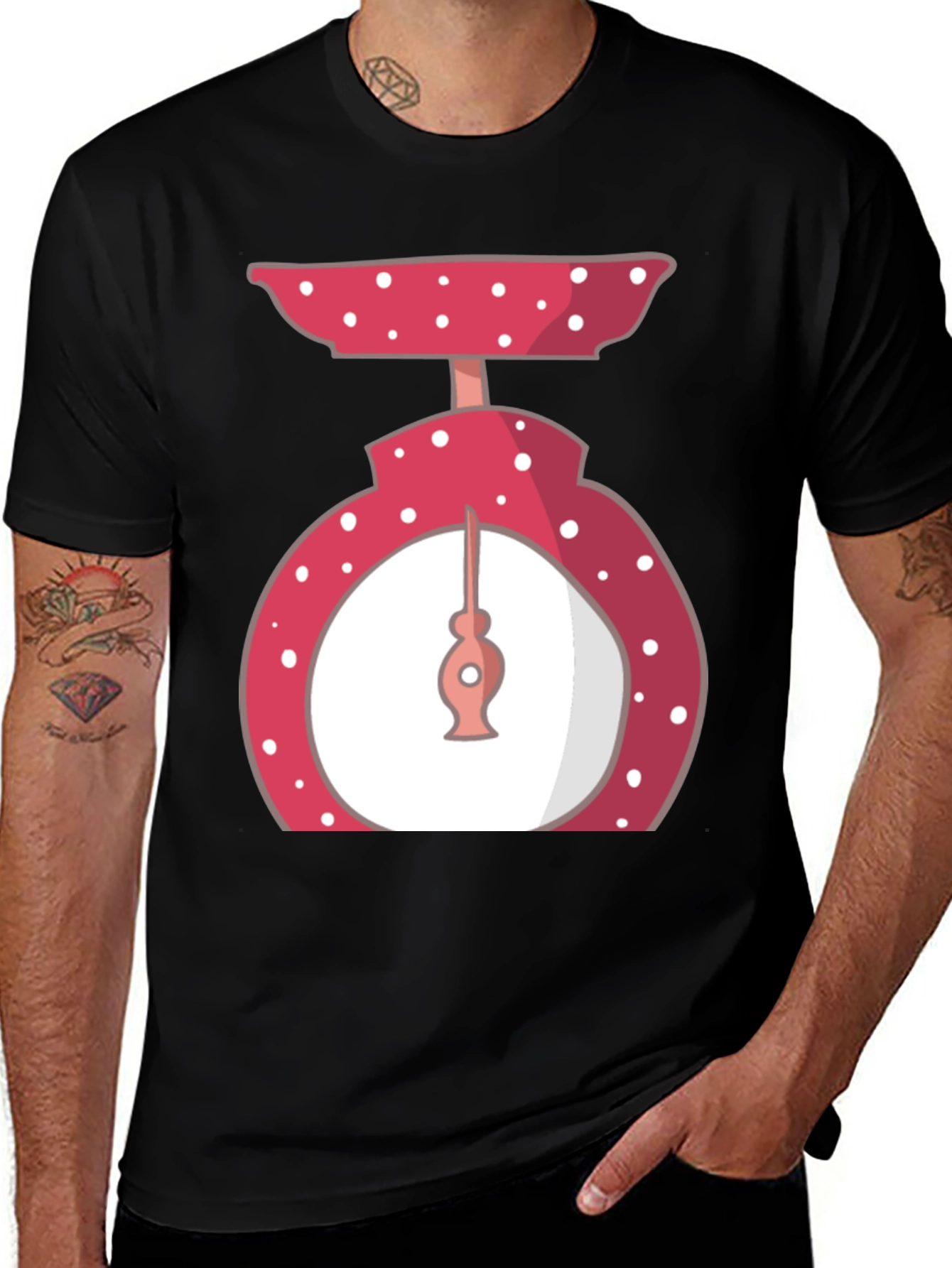Retro Polka Dot Kitchen Scale T-Shirt
