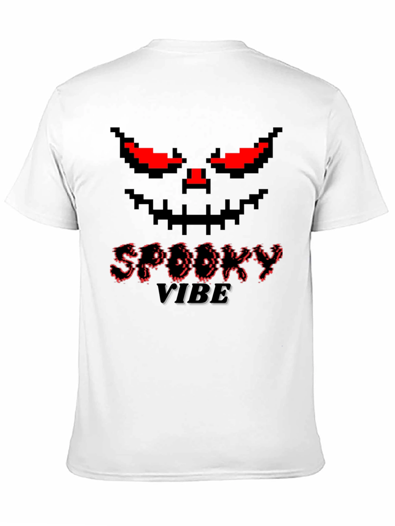 Spooky Vibe Pixel Face Graphic Tee