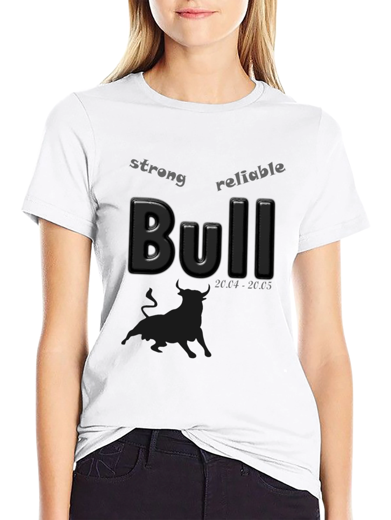 Strong Bull Black T-Shirt Taurus Zodiac Sign