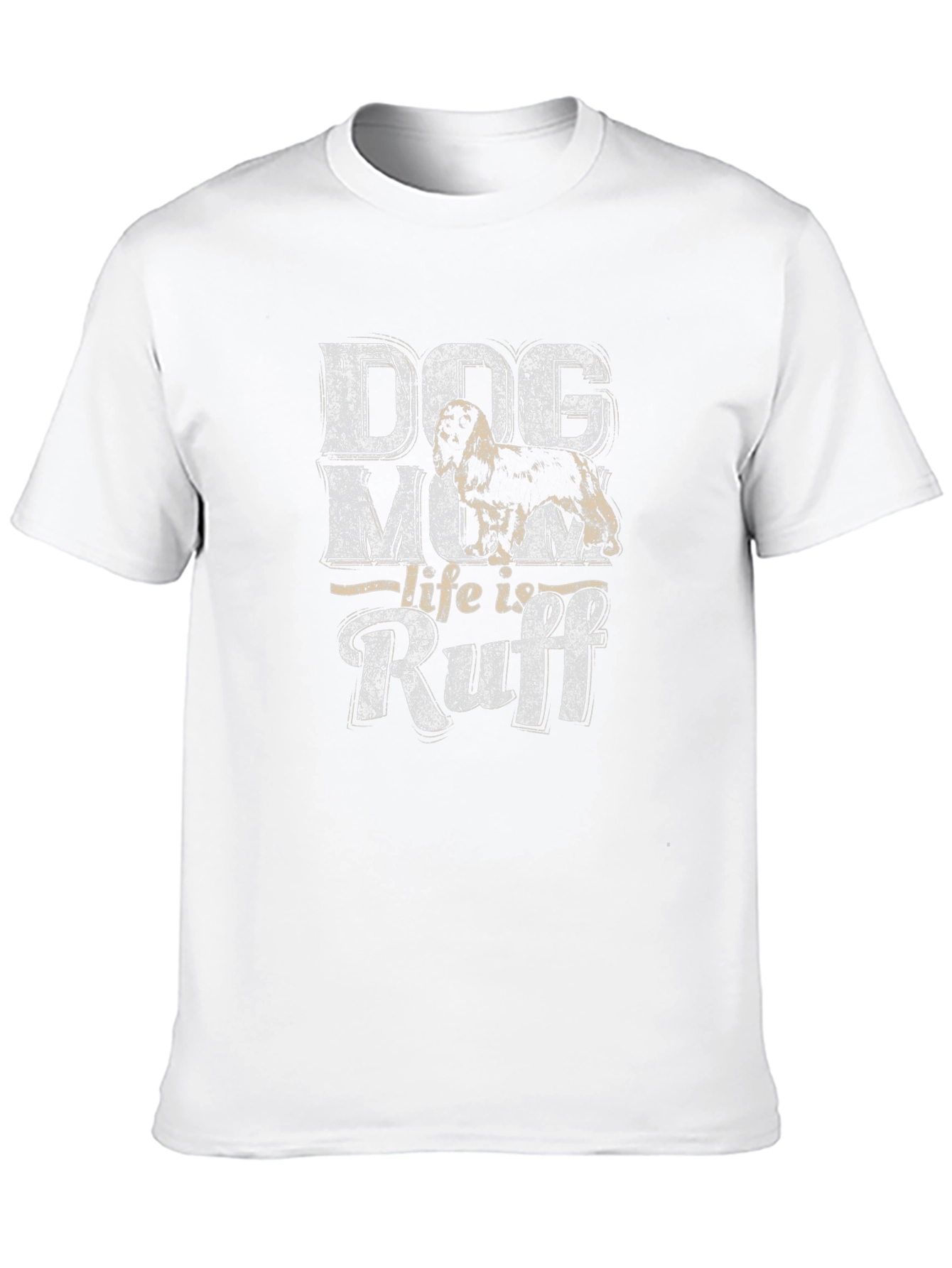 Dog Mom Life Is Ruff Black T-Shirt